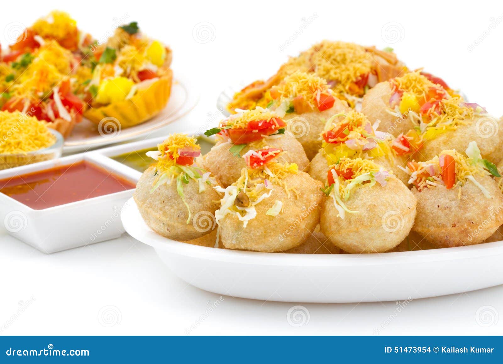 Sev Puri stock photo. Image of chaat, asian, puri, breakfast - 51473954