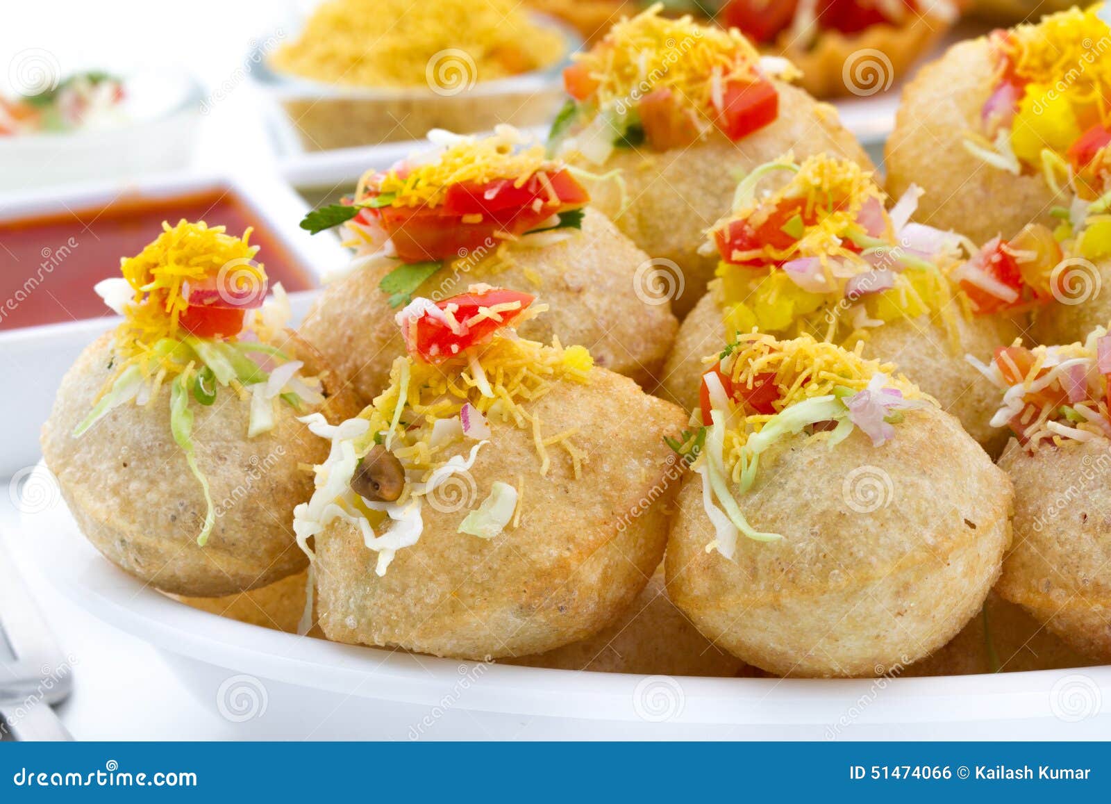Sev Puri stock photo. Image of salty, papdi, puri, delicious - 51474066