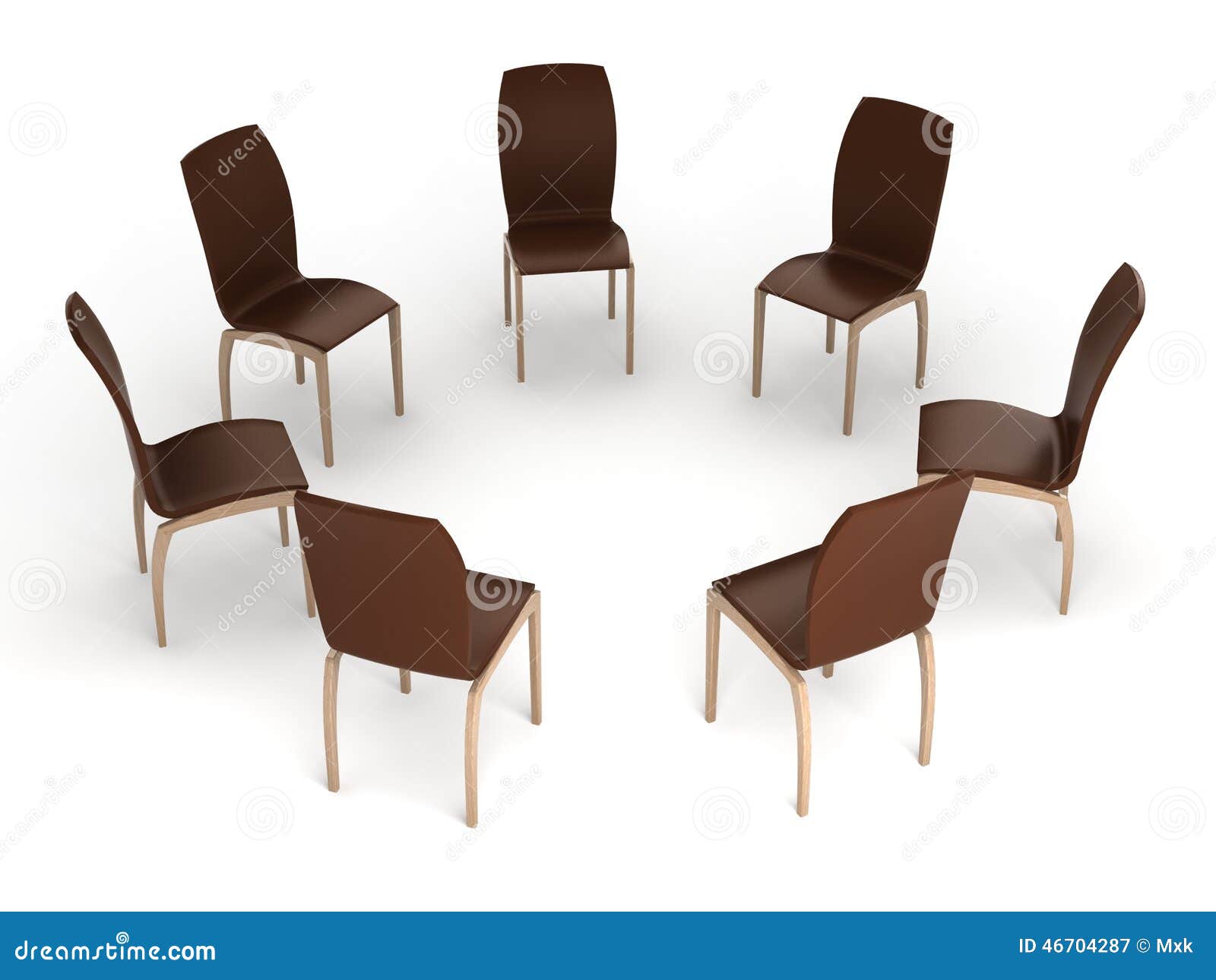 Seven chairs stock illustration. Illustration of wood 46704287