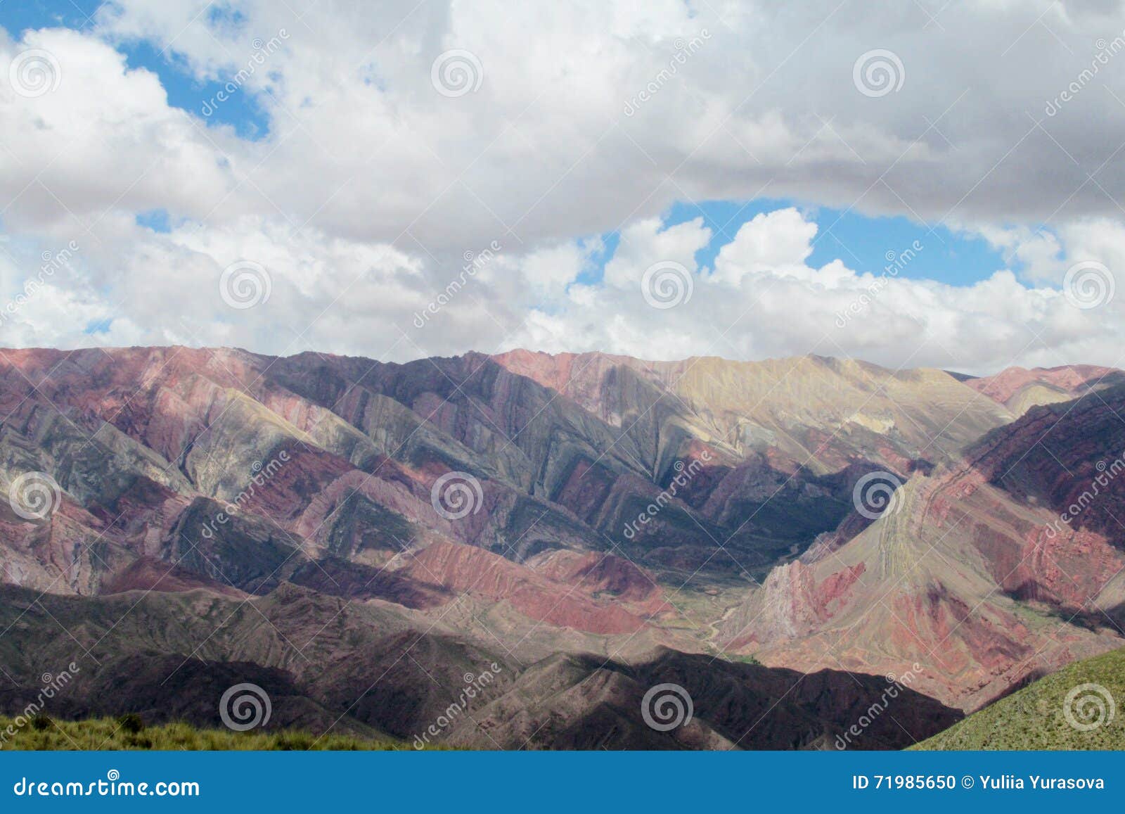 Seven Colour Mountains In Argentina Stock Photo - Image of border