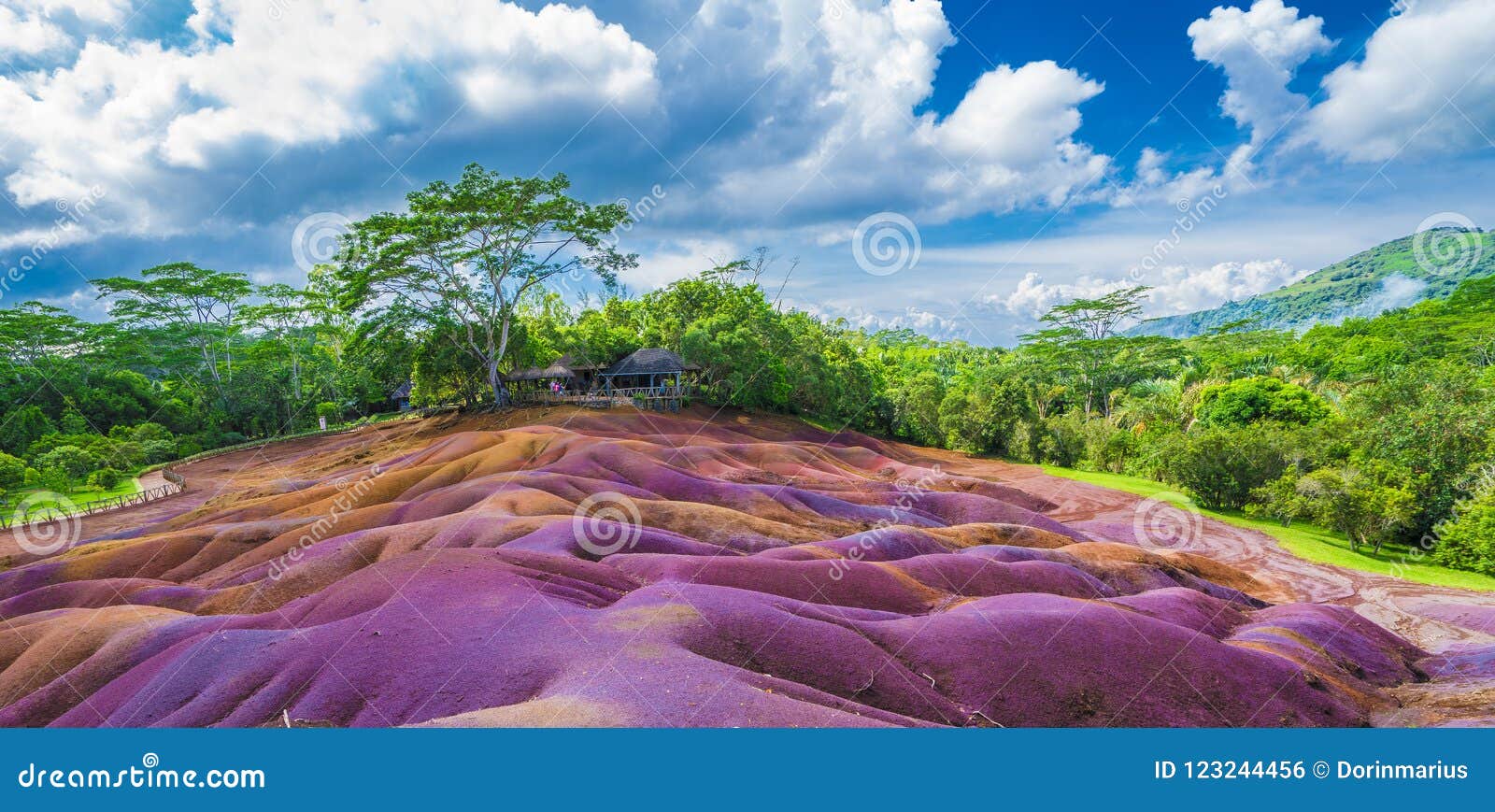 seven coloured earth on chamarel, mauritius island, africa