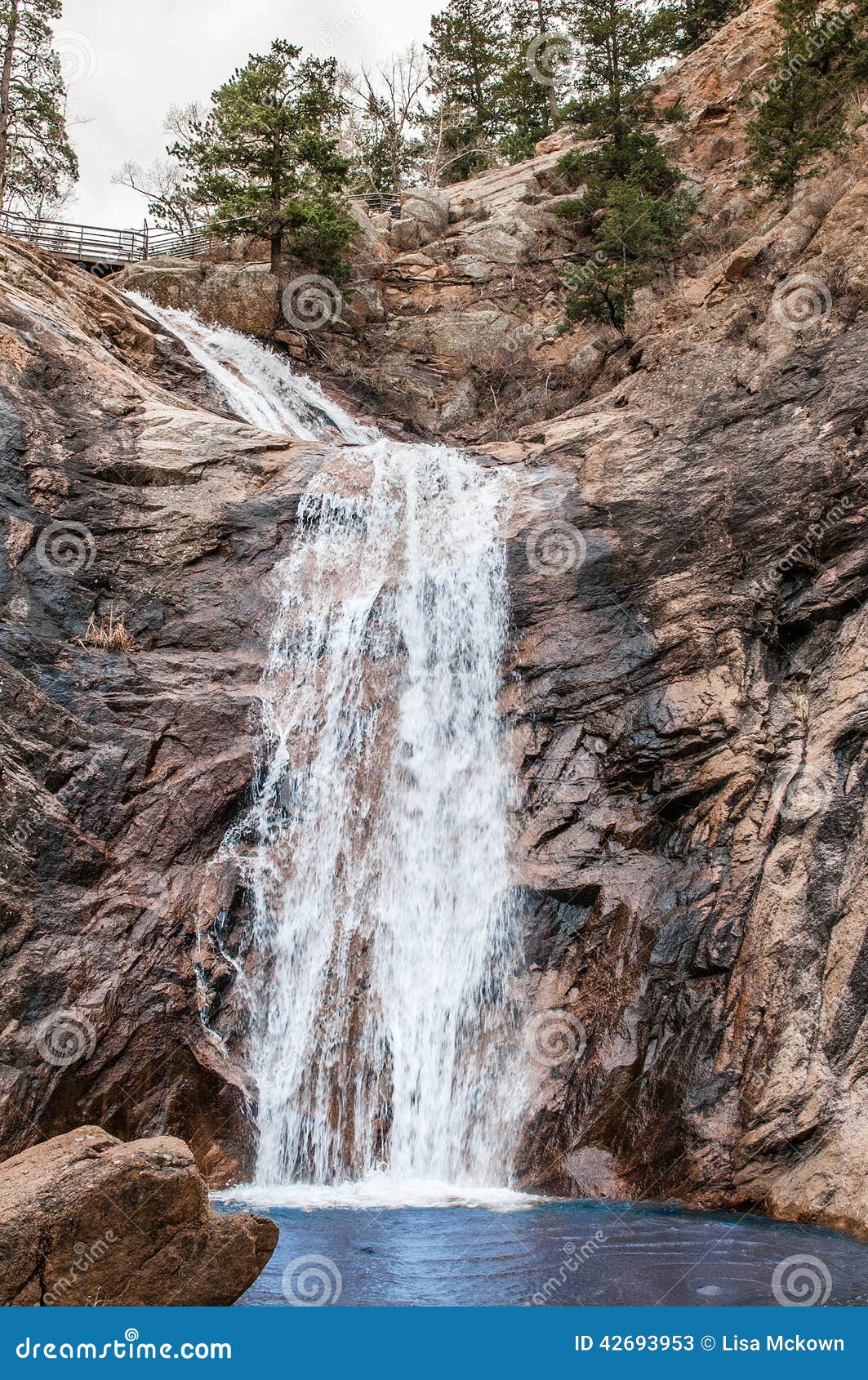 Seven Falls Waterfall in Colorado Springs Stock Image Image of