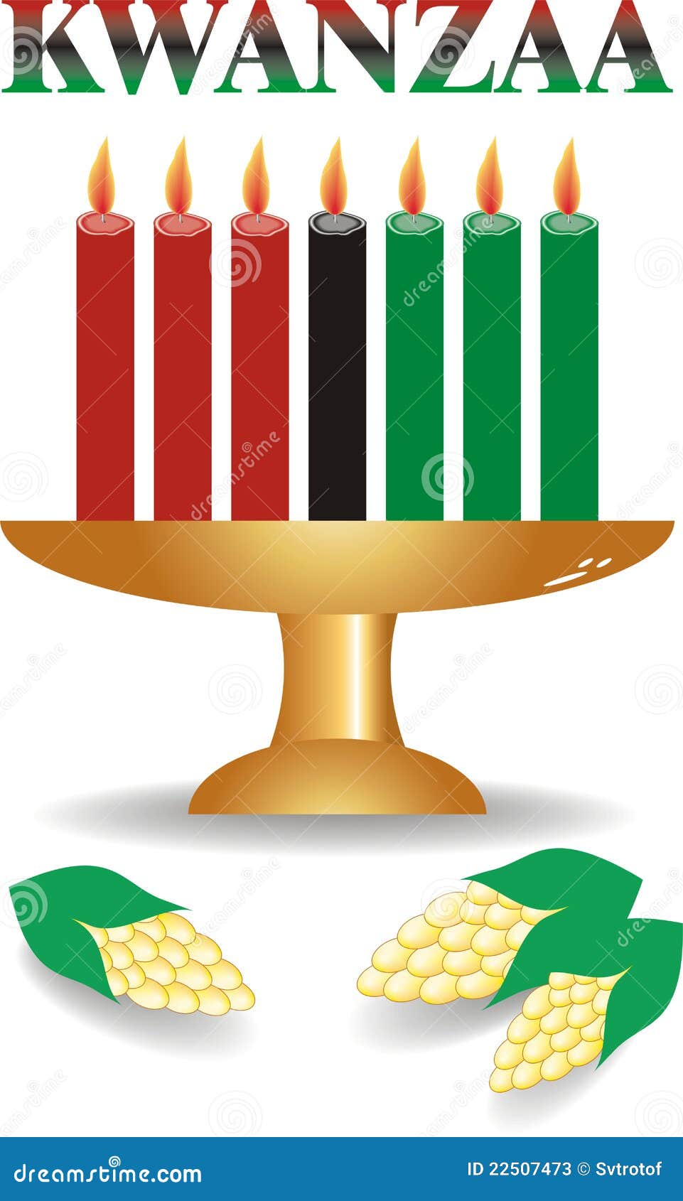 Seven Kwanzaa Candles in Vector Stock Vector Illustration of festival