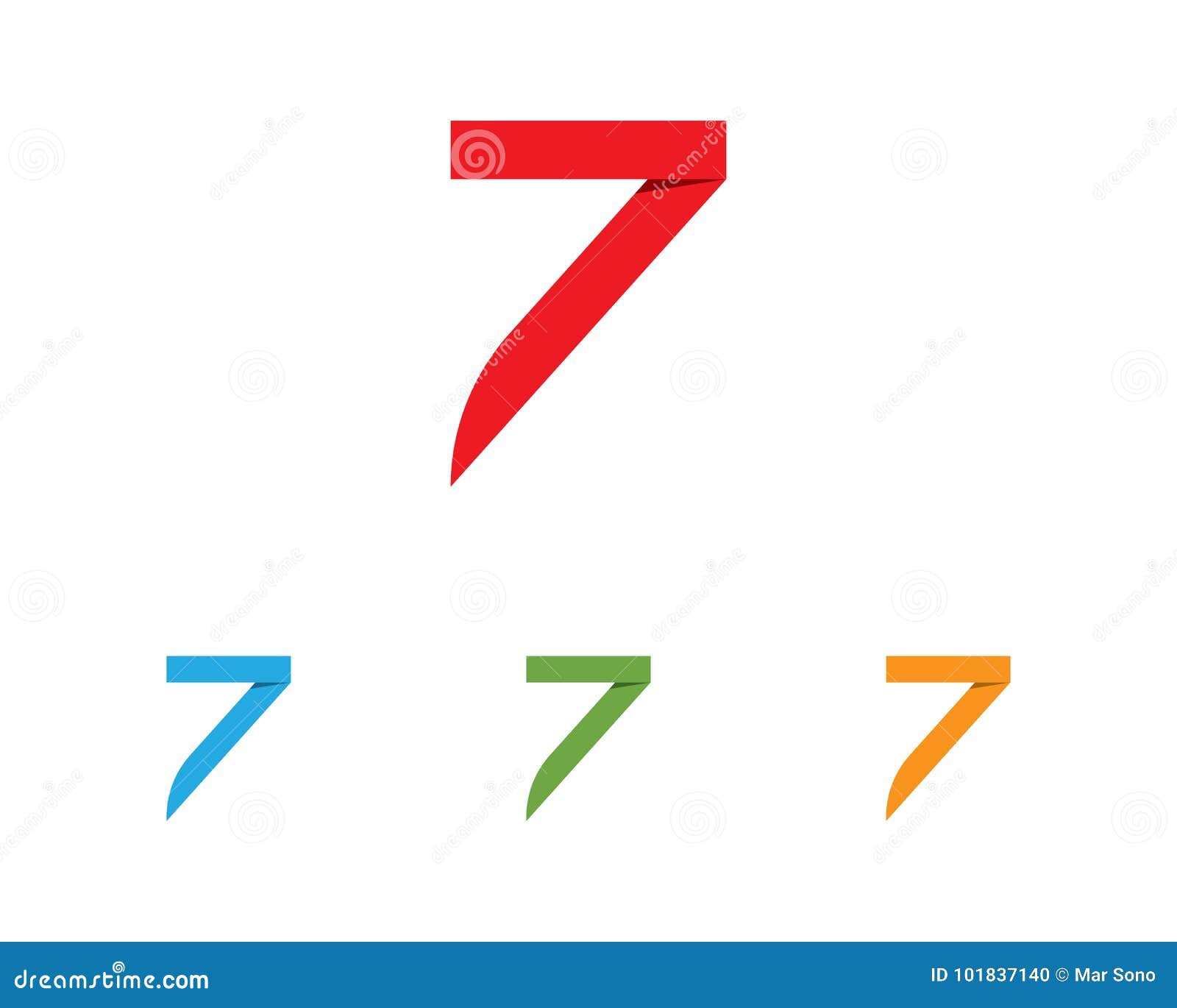 7 Seven Number Logo Business Template Vector Icon Stock Vector ...