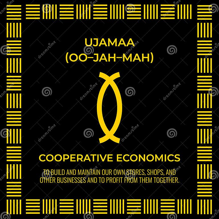 The Seven Principles of Kwanzaa Sign. Fourth Day of Kwanzaa Cooperative