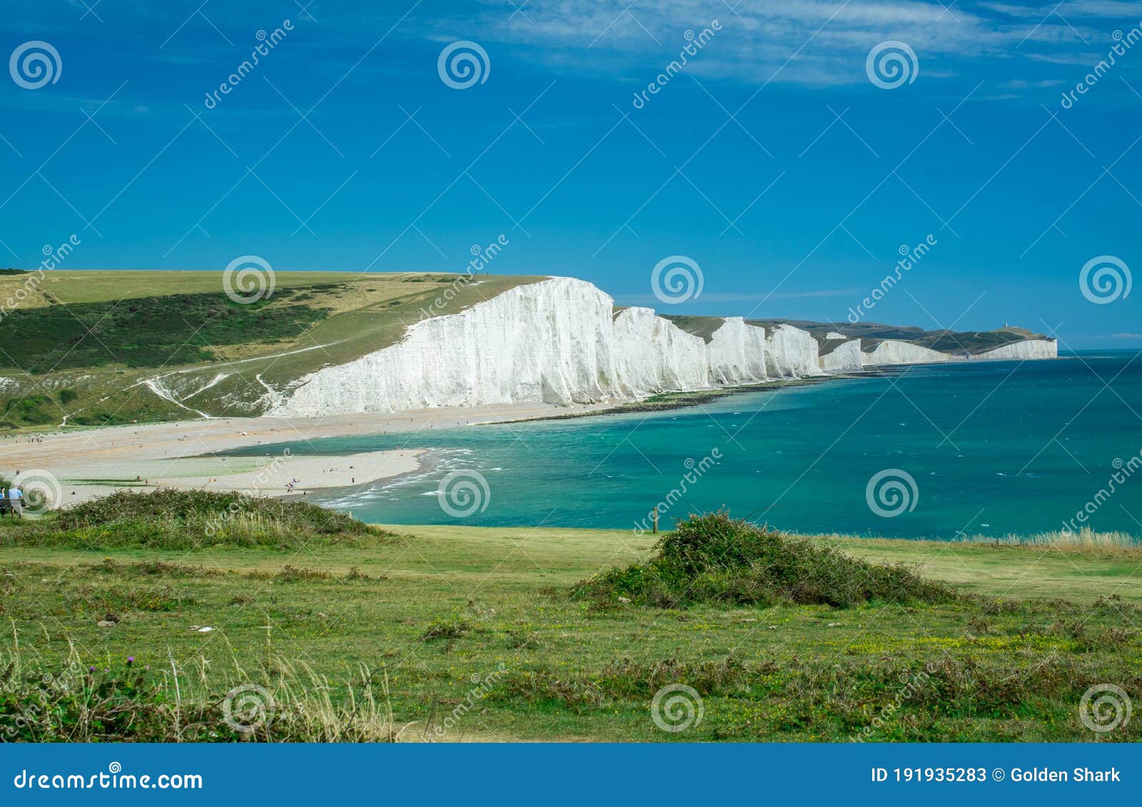 Seven Sisters National Park, White Cliffs,beach,ocean East Sussex ...