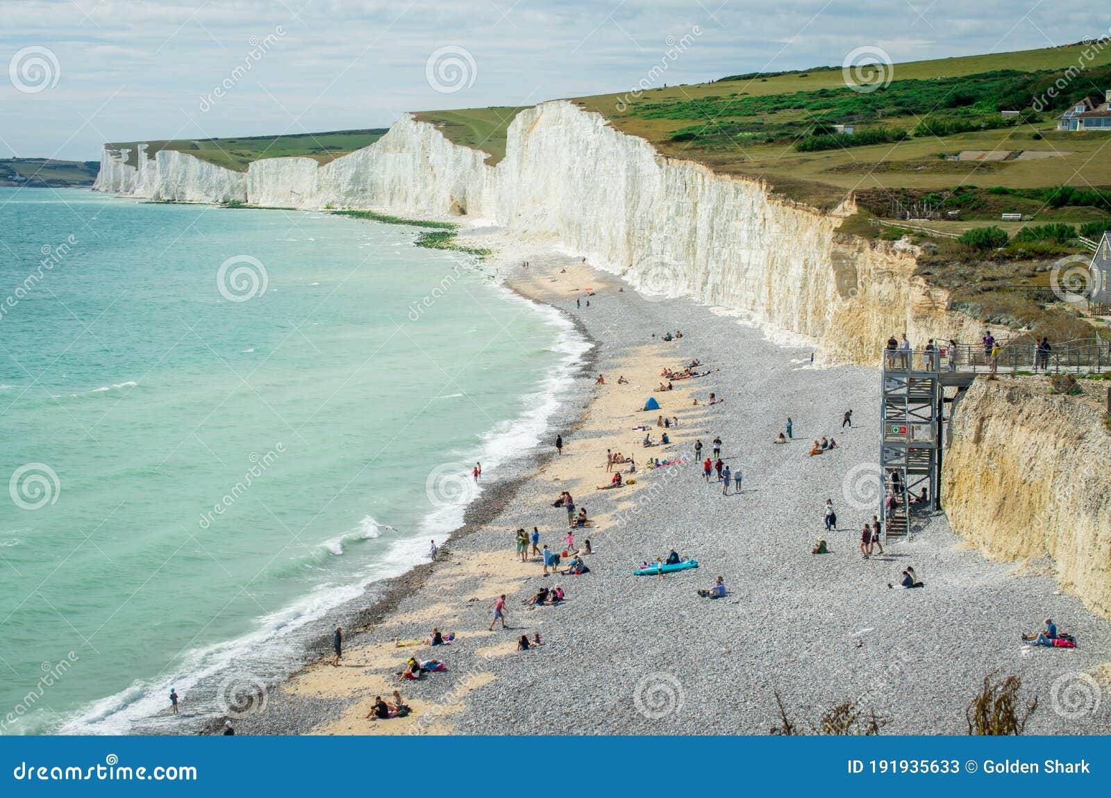 Seven Sisters National Park, White Cliffs,beach,ocean East Sussex ...