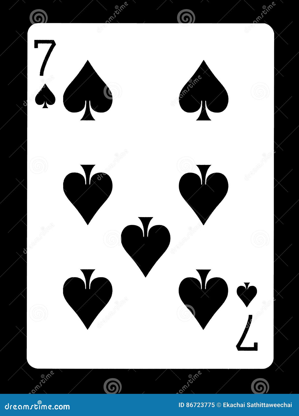 Seven Of Spades Playing Card Royalty-Free Stock Photo | CartoonDealer ...