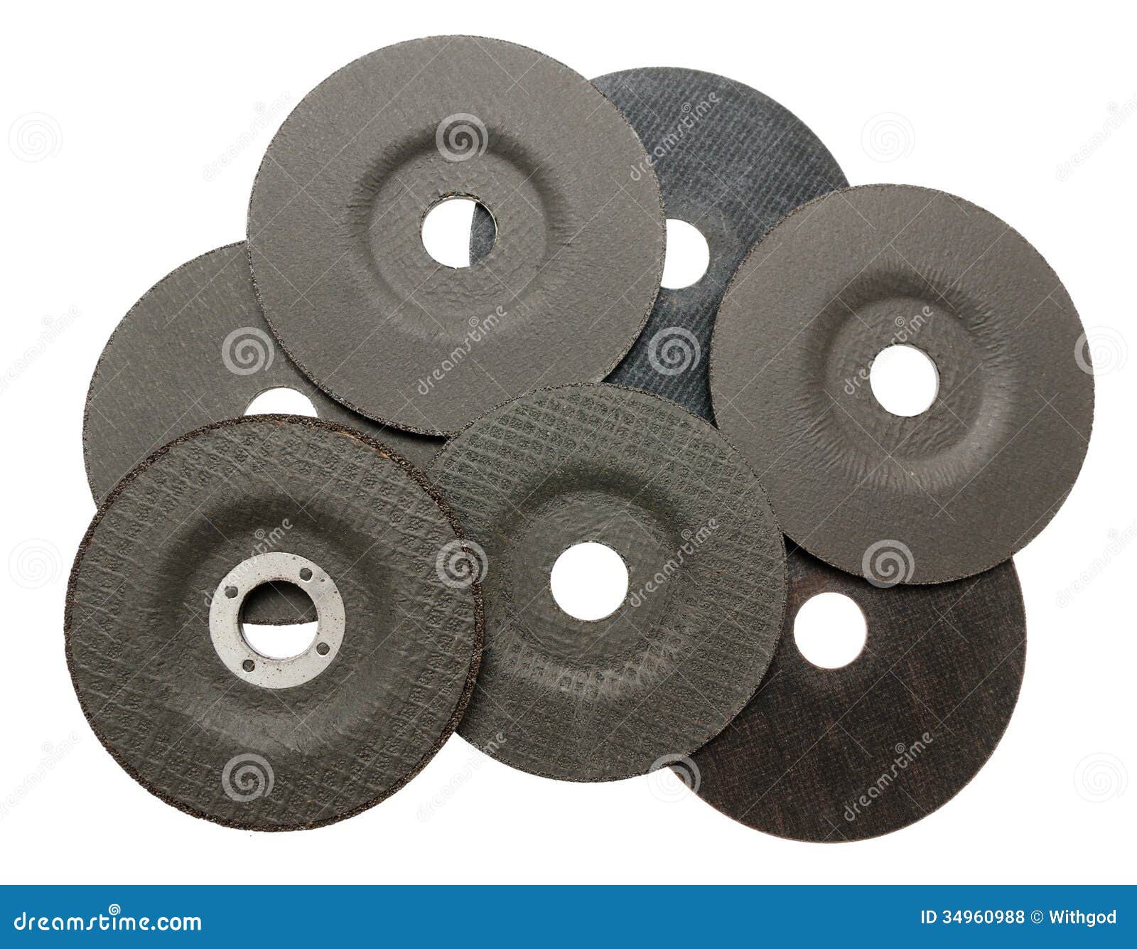 several abrasive discs for metal cutting