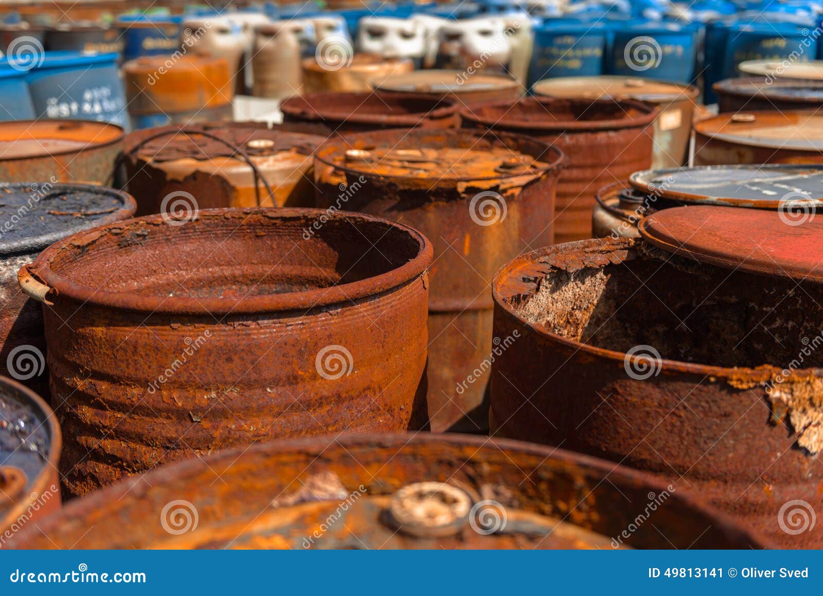Several Barrels of Toxic Waste Stock Image Image of unsafe, barrel