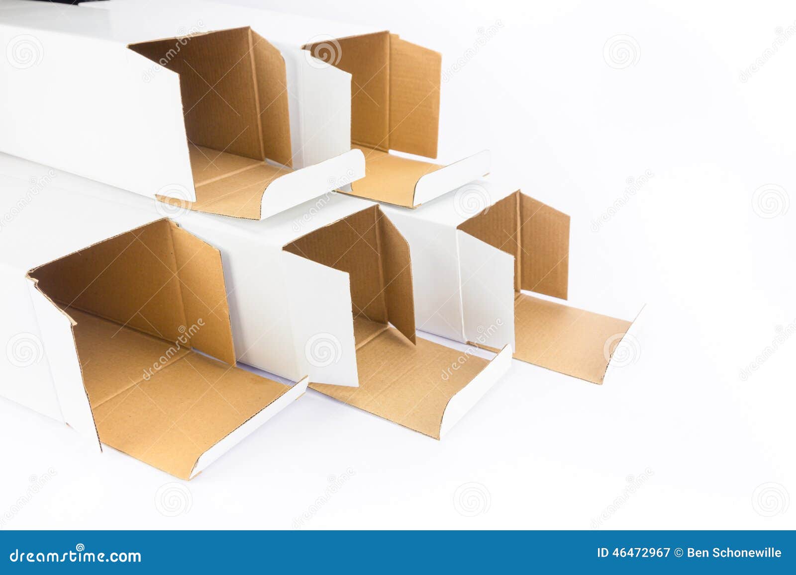 Several Cardboard Boxes As Group Together Stock Image Image of