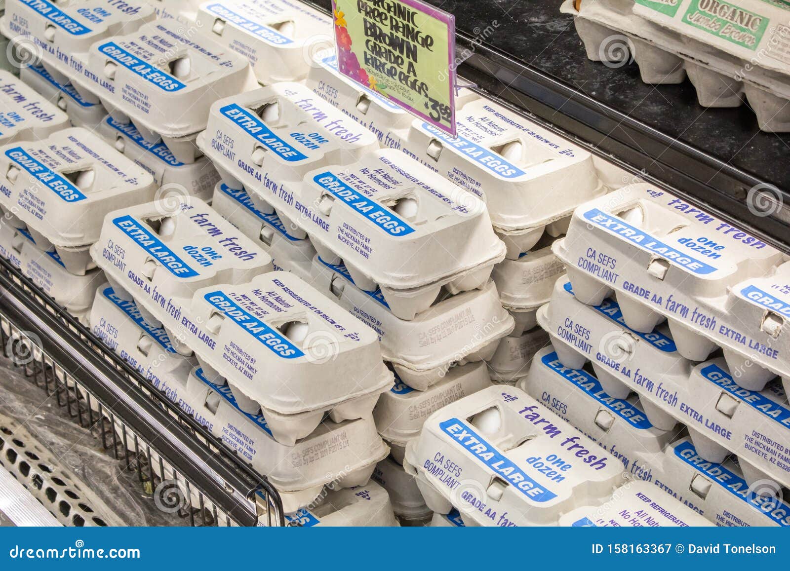 Stacks of Eggs at the Grocery Store Editorial Photography Image of