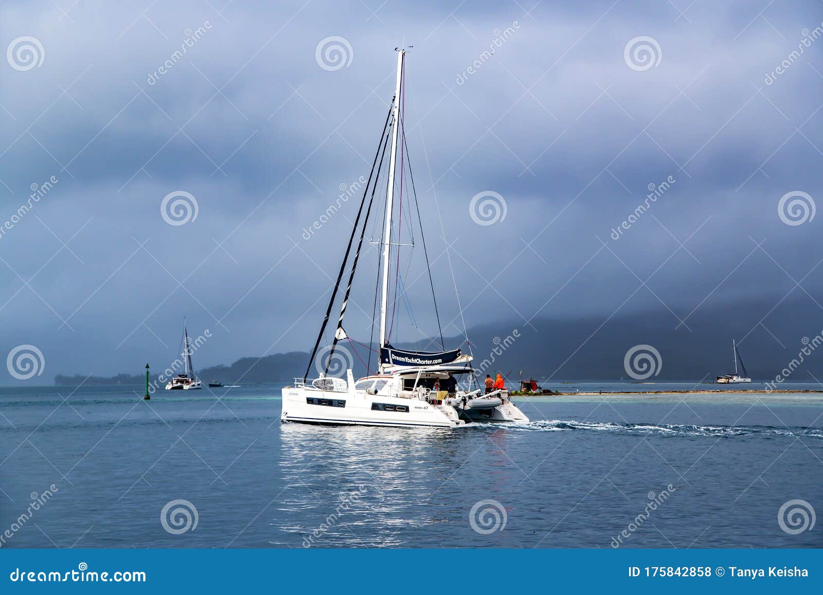 catamaran in a storm