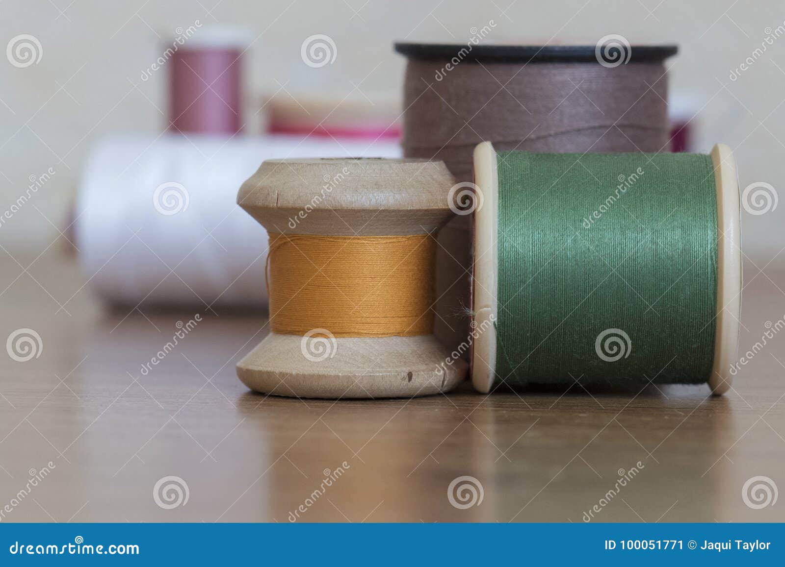 Several cotton reels stock image. Image of crafts, stitching 100051771
