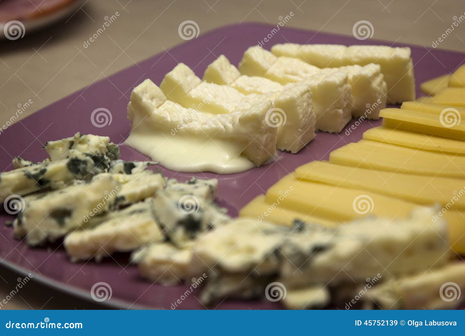 Several Different French Cheeses on a Plate Stock Image Image of