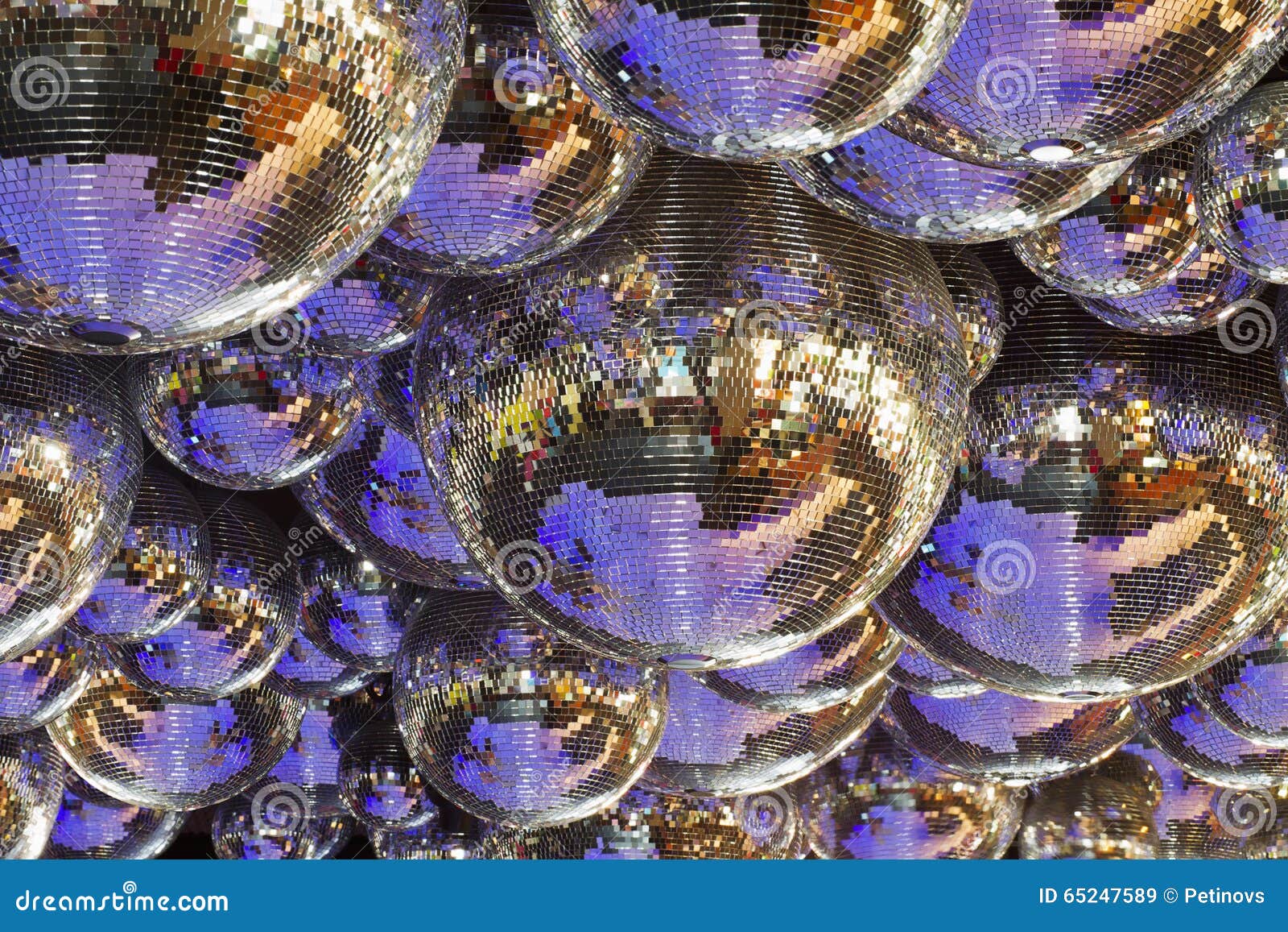 several disco balls