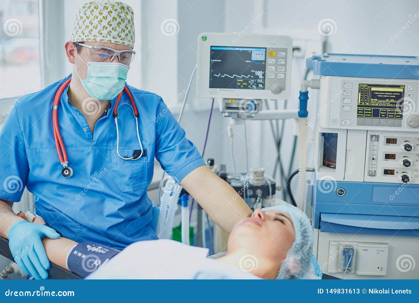 Several Doctors Surrounding Patient on Operation