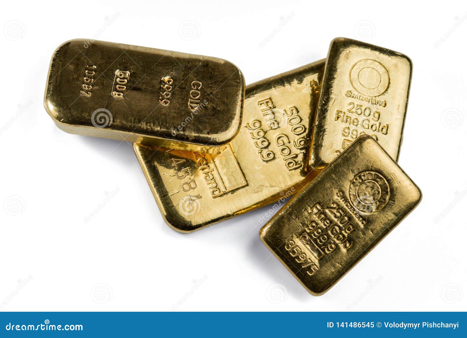 Several Gold Bars of Different Weight on White Stock Image Image of bars, affinage 141486545