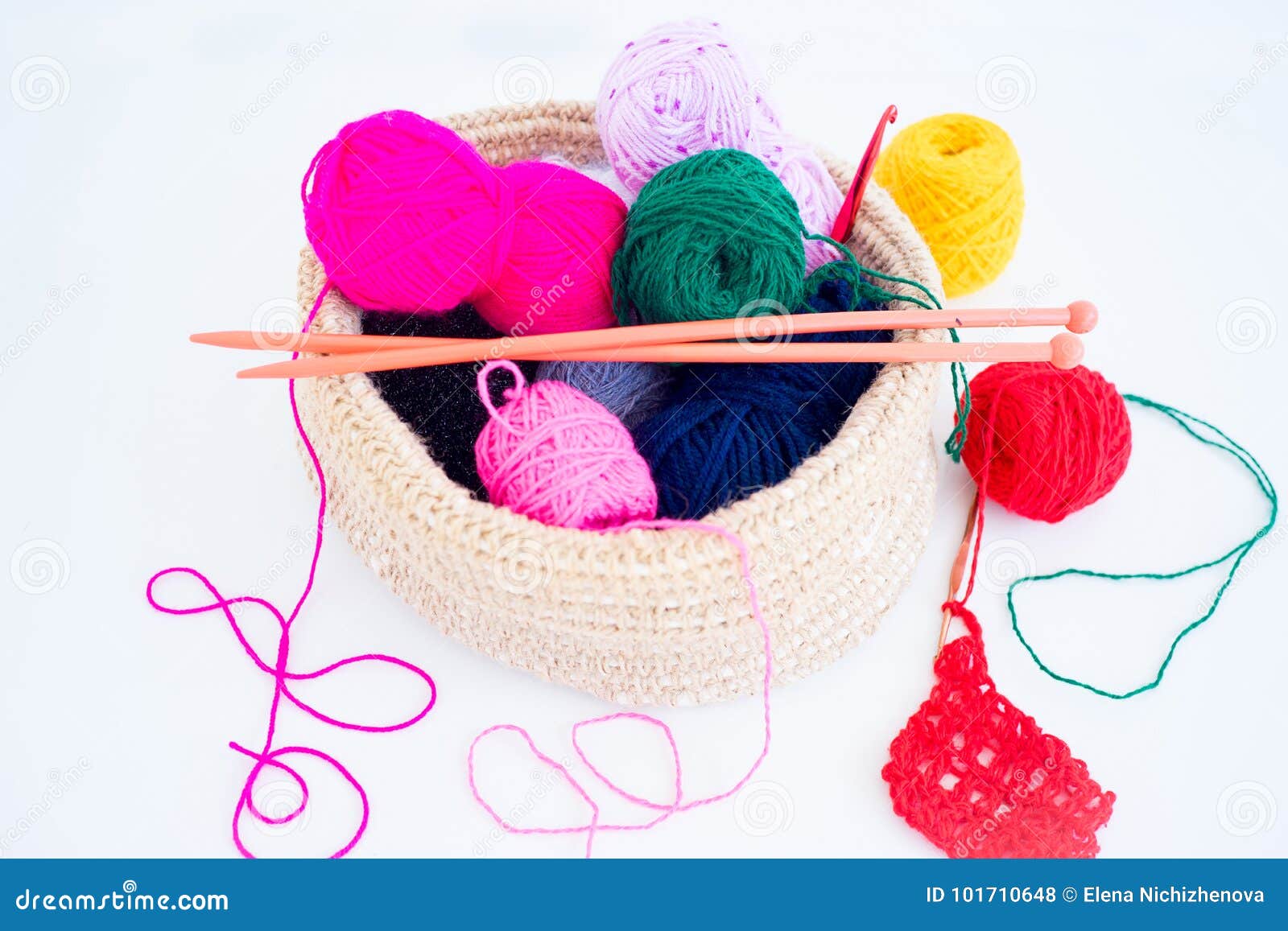 Several Knitting Accessories Stock Photo Image of material, hobby