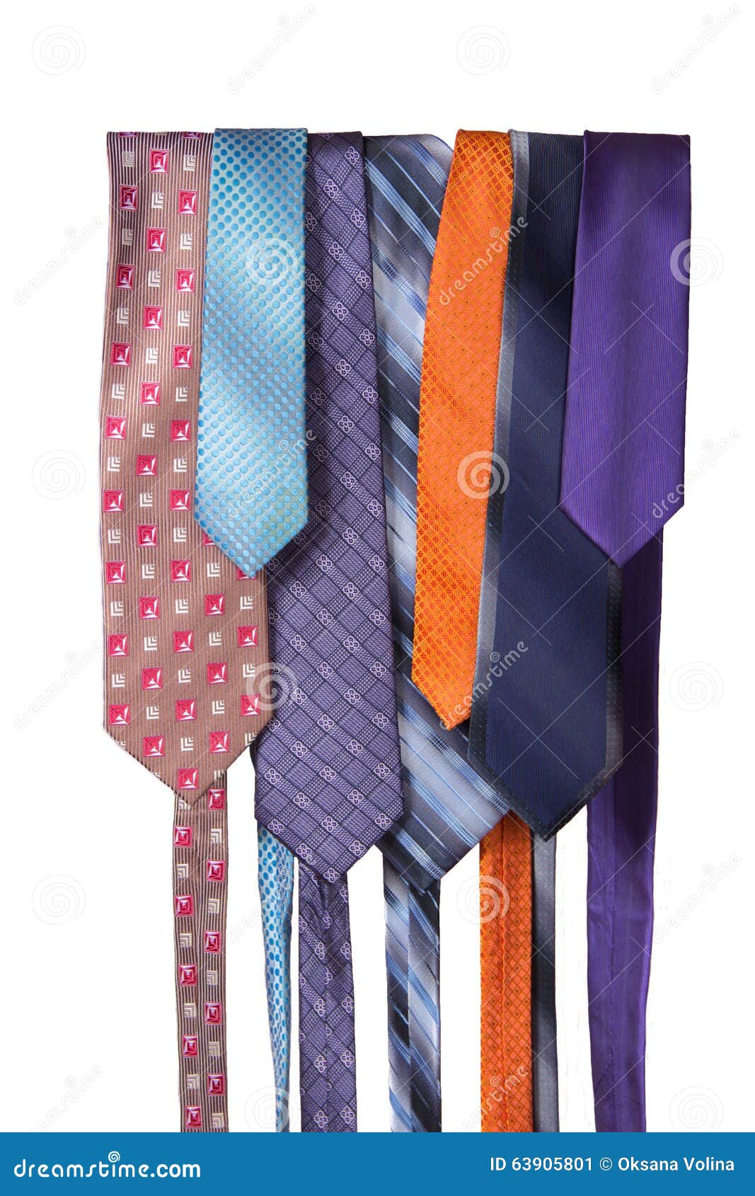 Several Men S Ties on a White Background Stock Image - Image of cotton ...