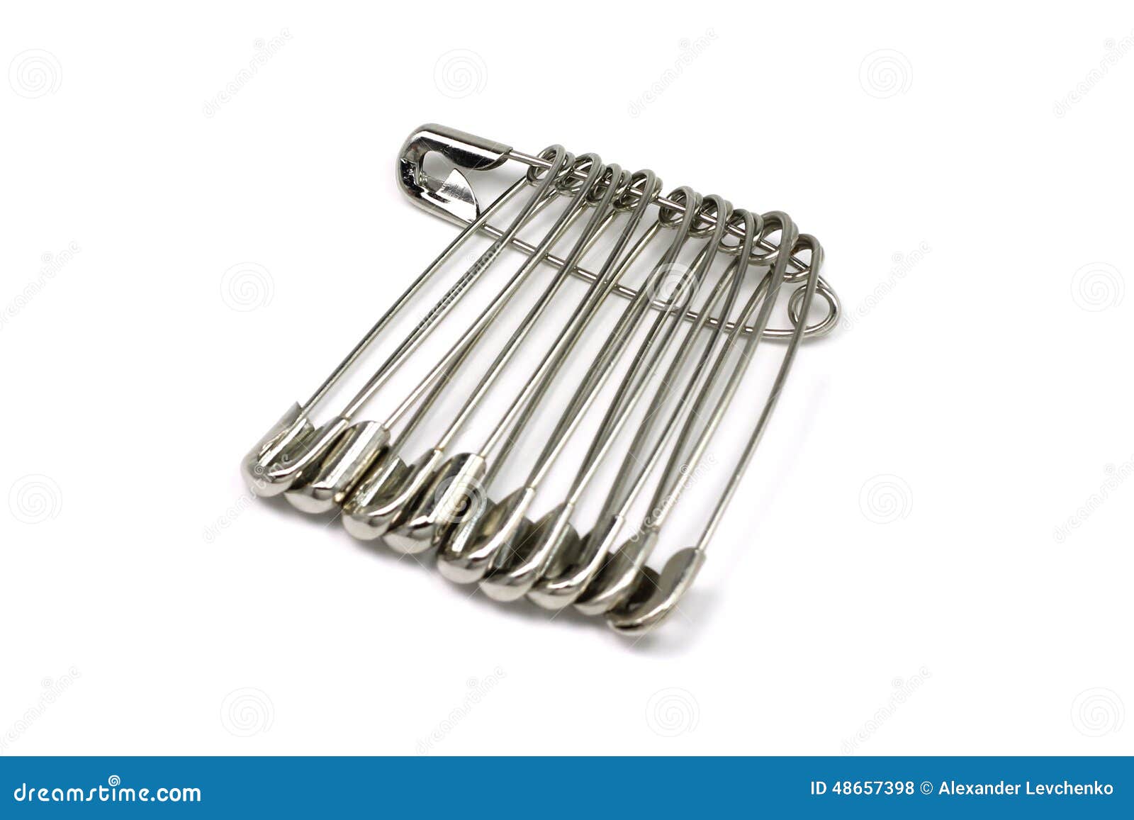Several metal pins stock photo. Image of iron, object 48657398