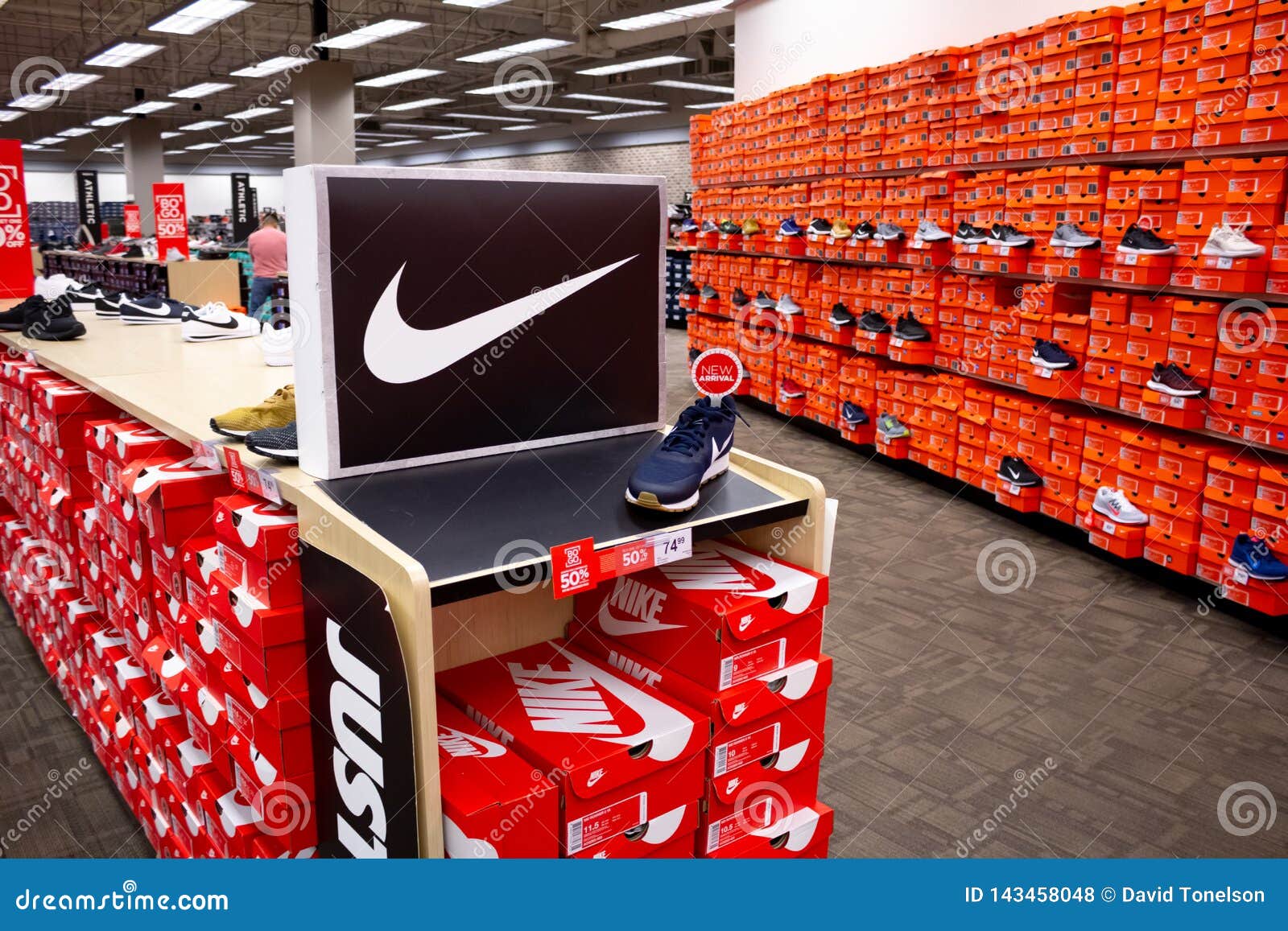 Several Nike shoe boxes editorial stock photo. Image of running - 143458048