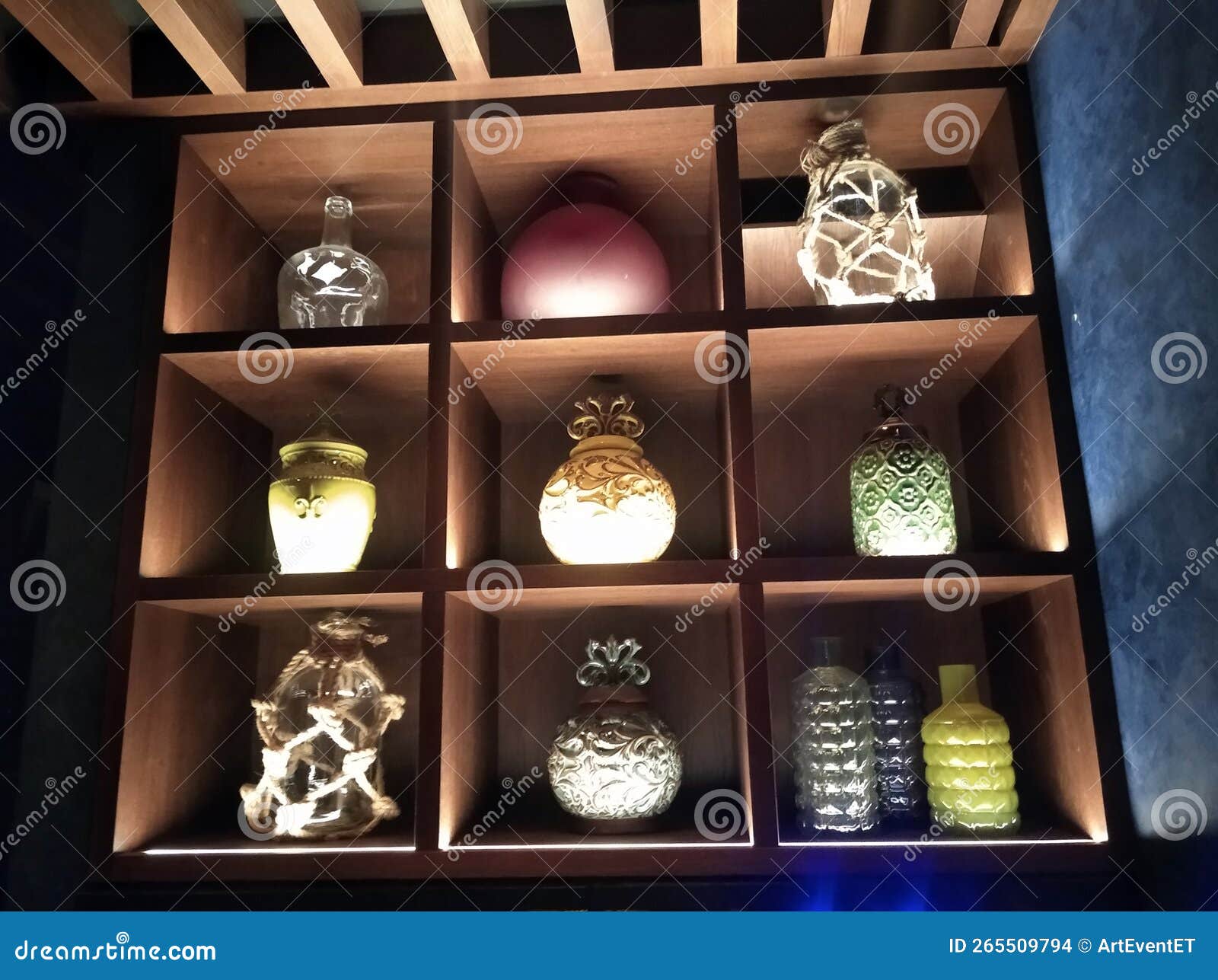 Several Original Vases on Shelves Stock Photo Image of shelf, cafe