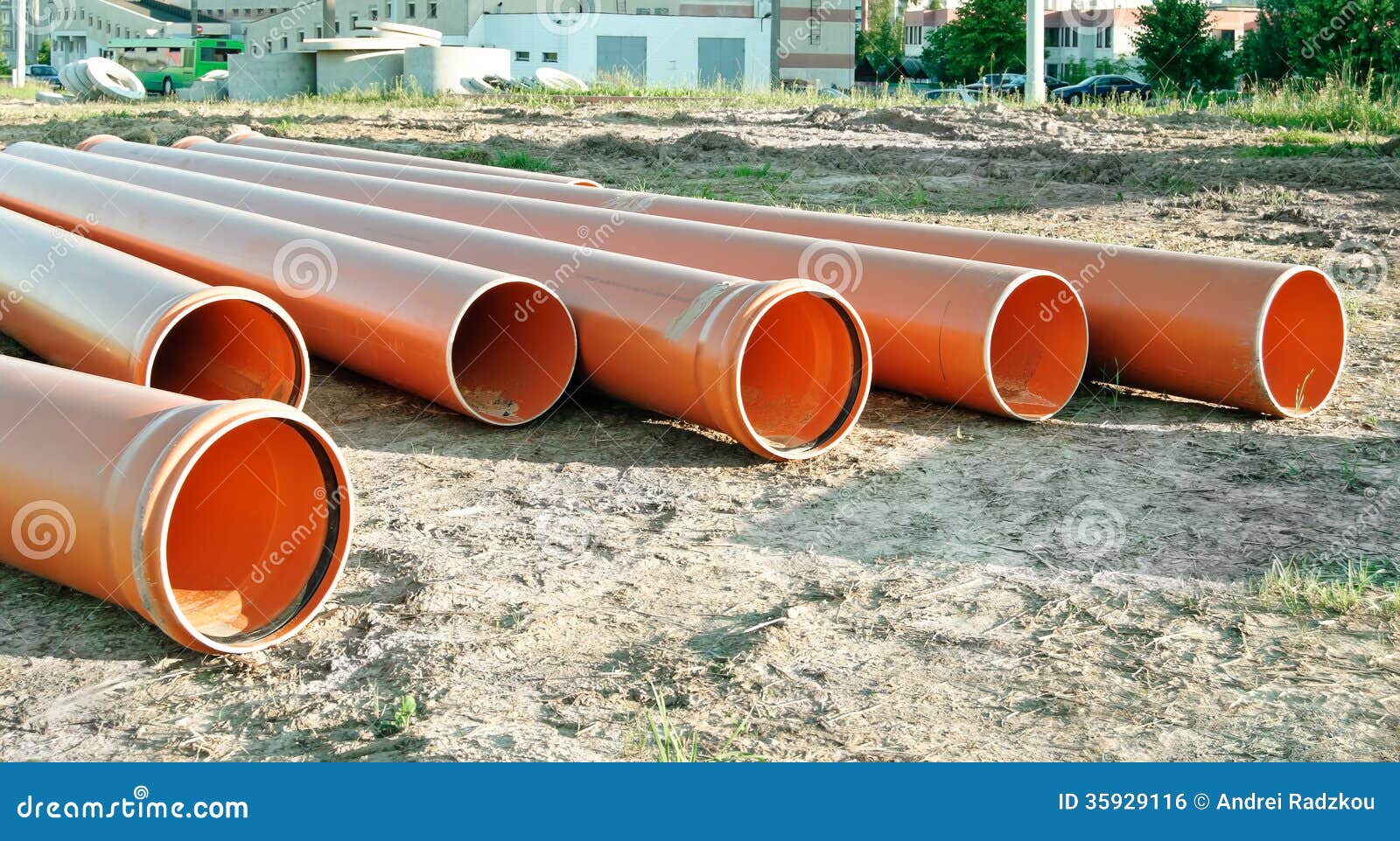 Several Plastic Pipes Used in Construction Stock Photo Image of pipes