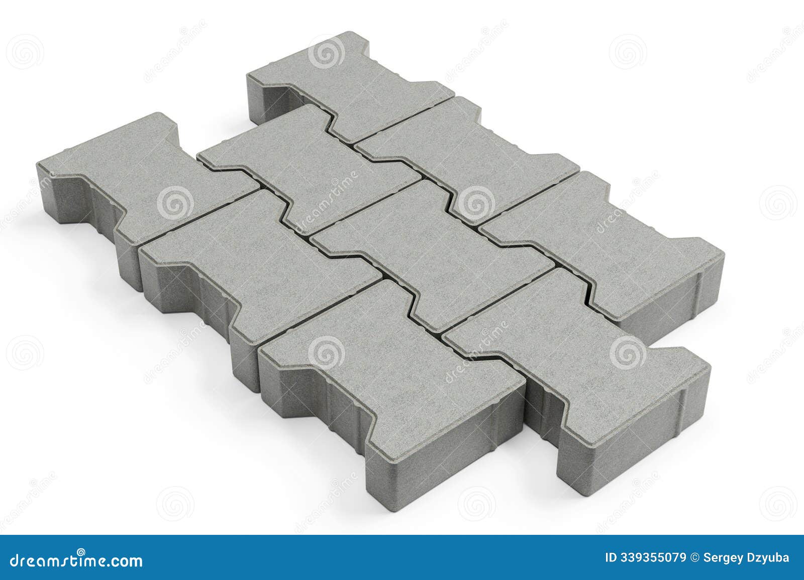 self-locking paving blocks - 3d