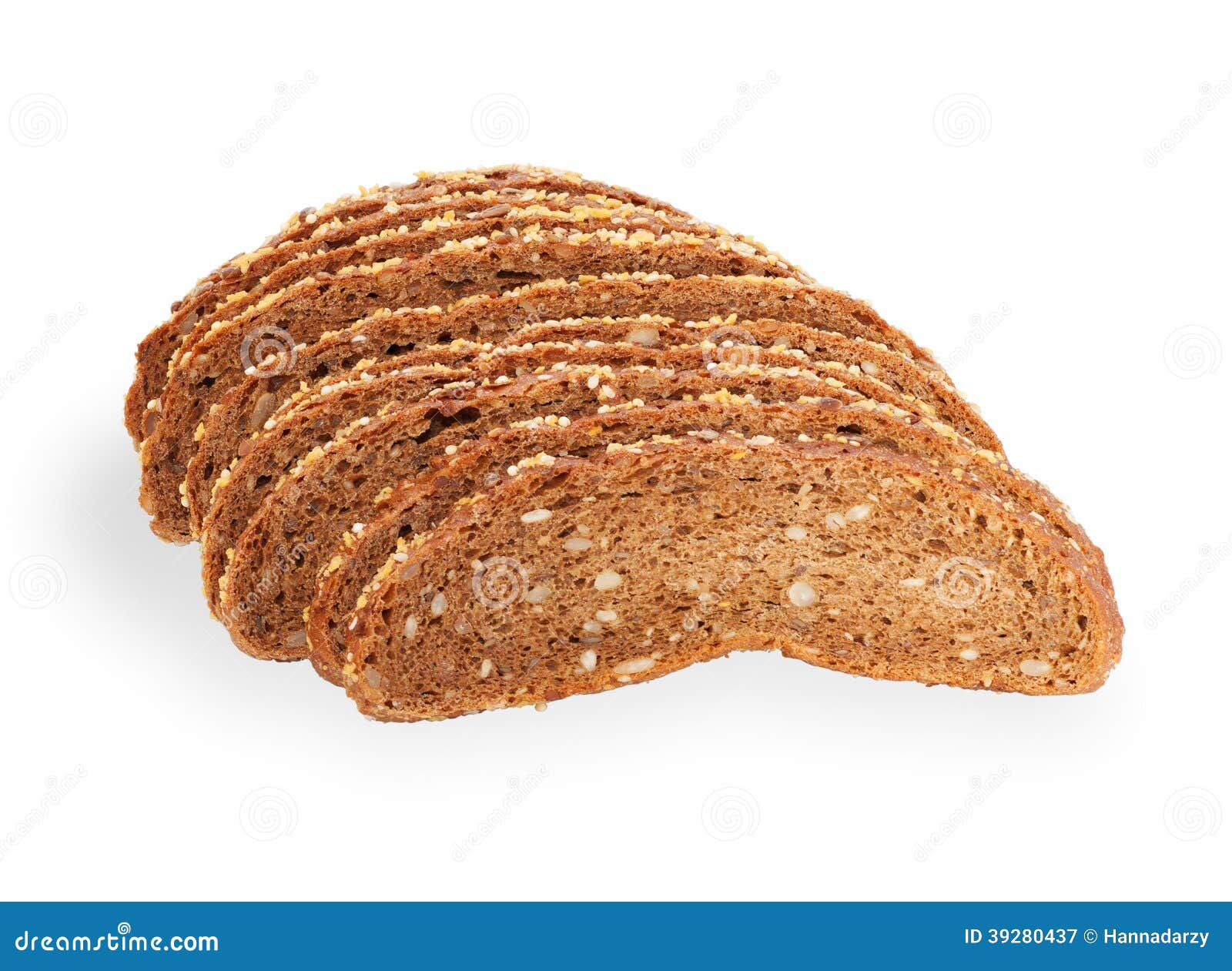 Several Slices of Crusty Bread Isolated Stock Image Image of loaf, freshness 39280437