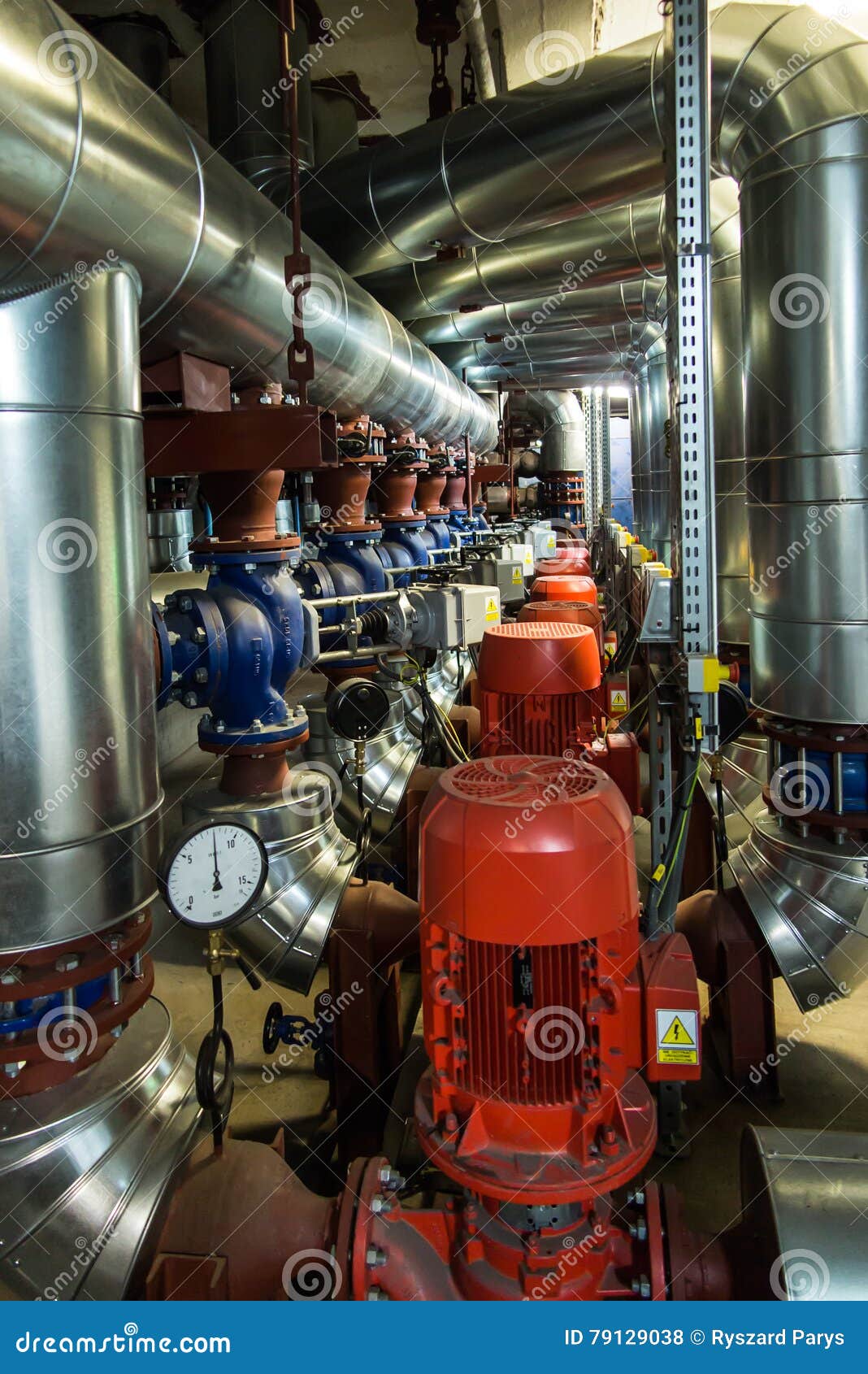 Several Water Pumps with Electric Motors Stock Photo Image of factory