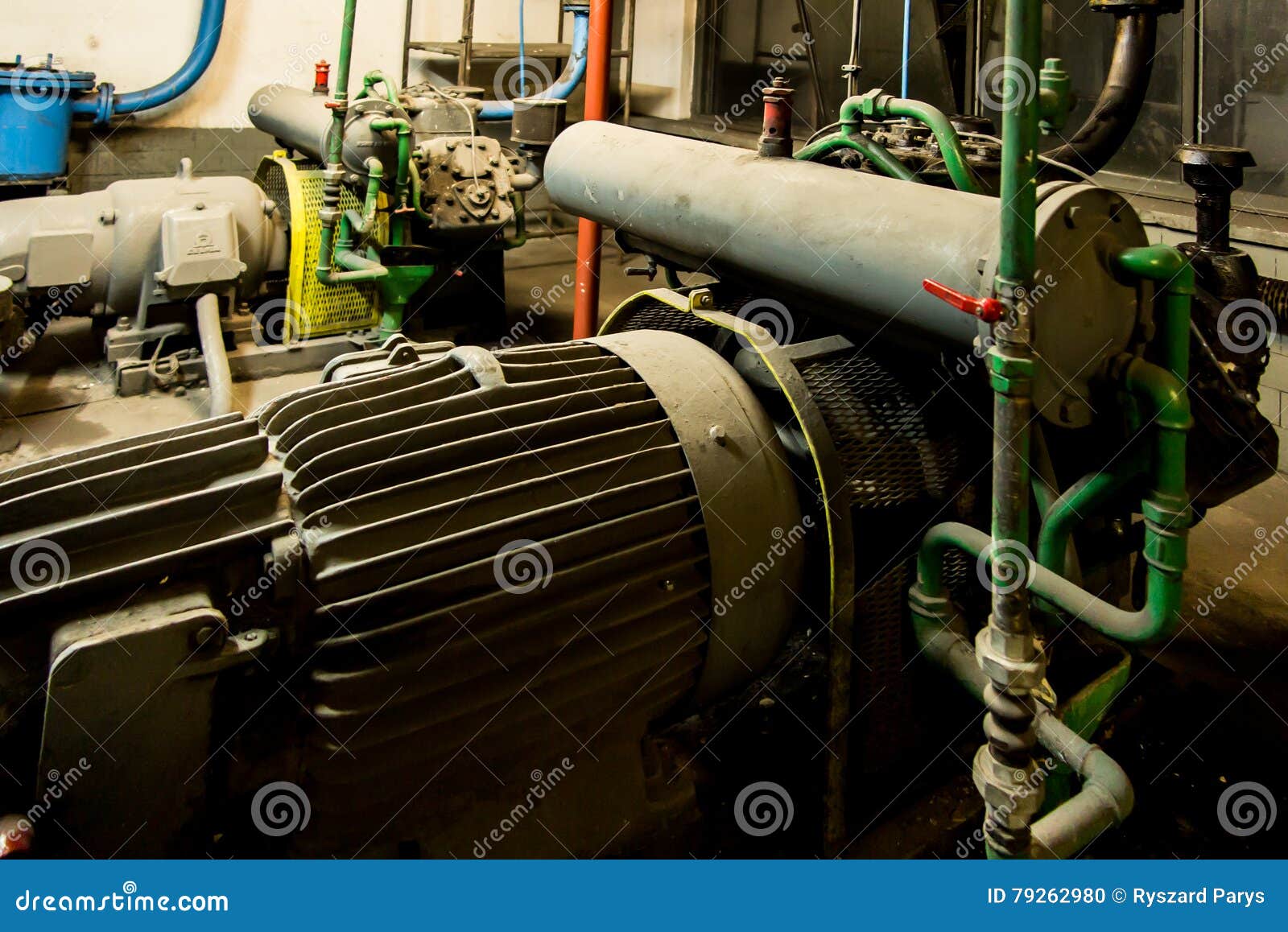 Several Water Pumps with Electric Motors Stock Photo Image of heat
