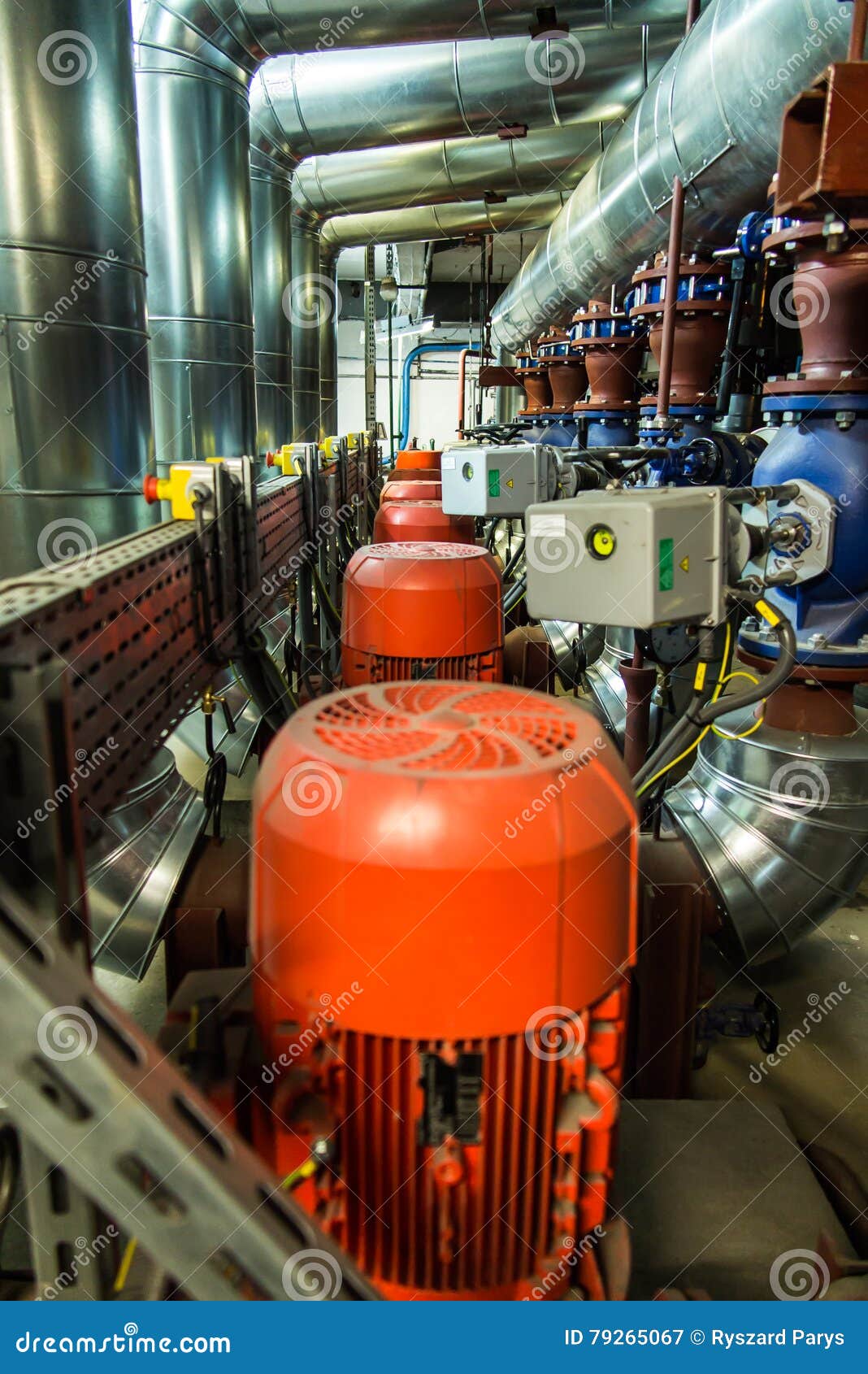 Several Water Pumps with Electric Motors Stock Image Image of