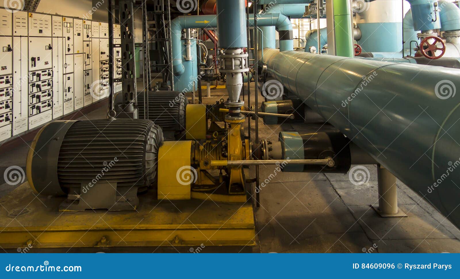 Several Water Pumps with Electric Motors Stock Photo Image of design