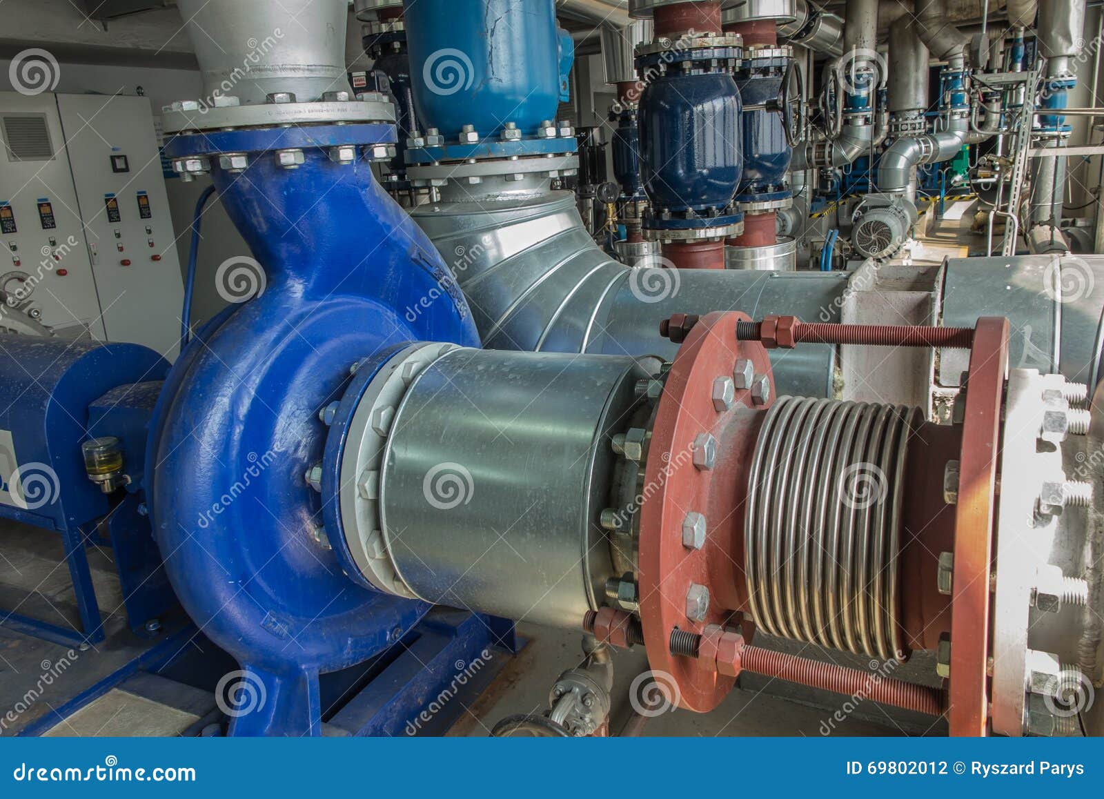Several Water Pumps with Large Motors Stock Photo Image of design