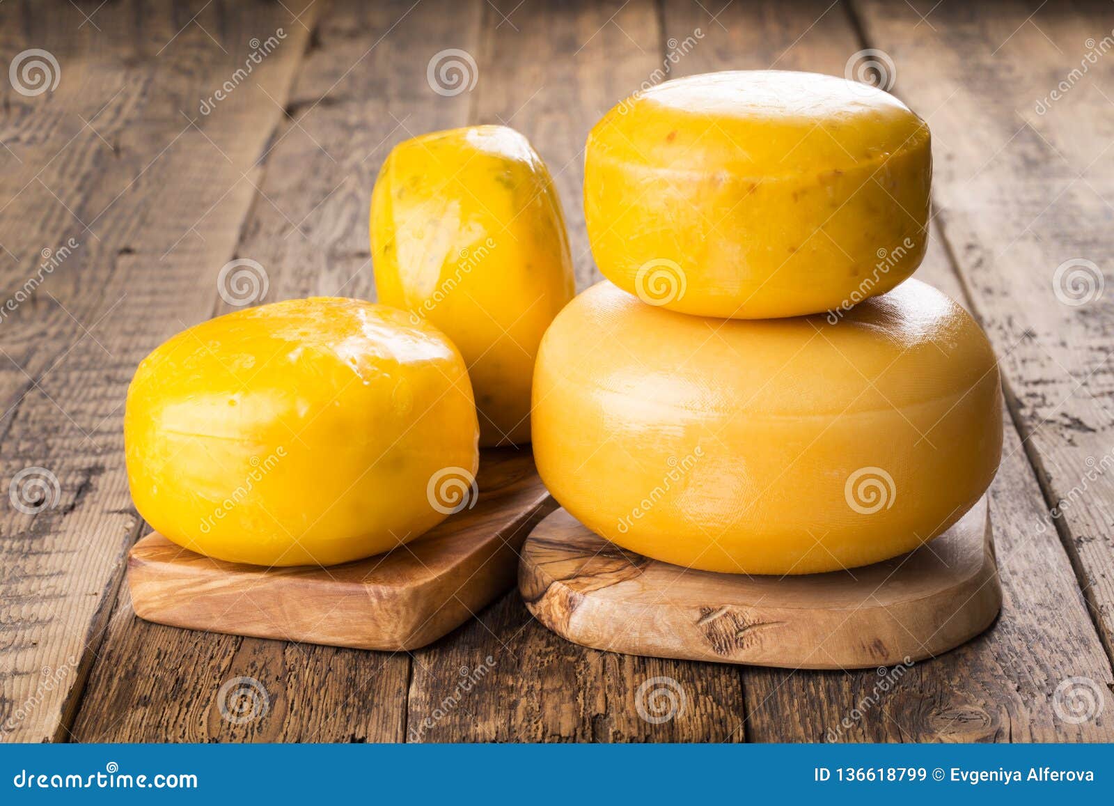 Several Whole Wheels of Different Cheese Stock Image Image of cuisine