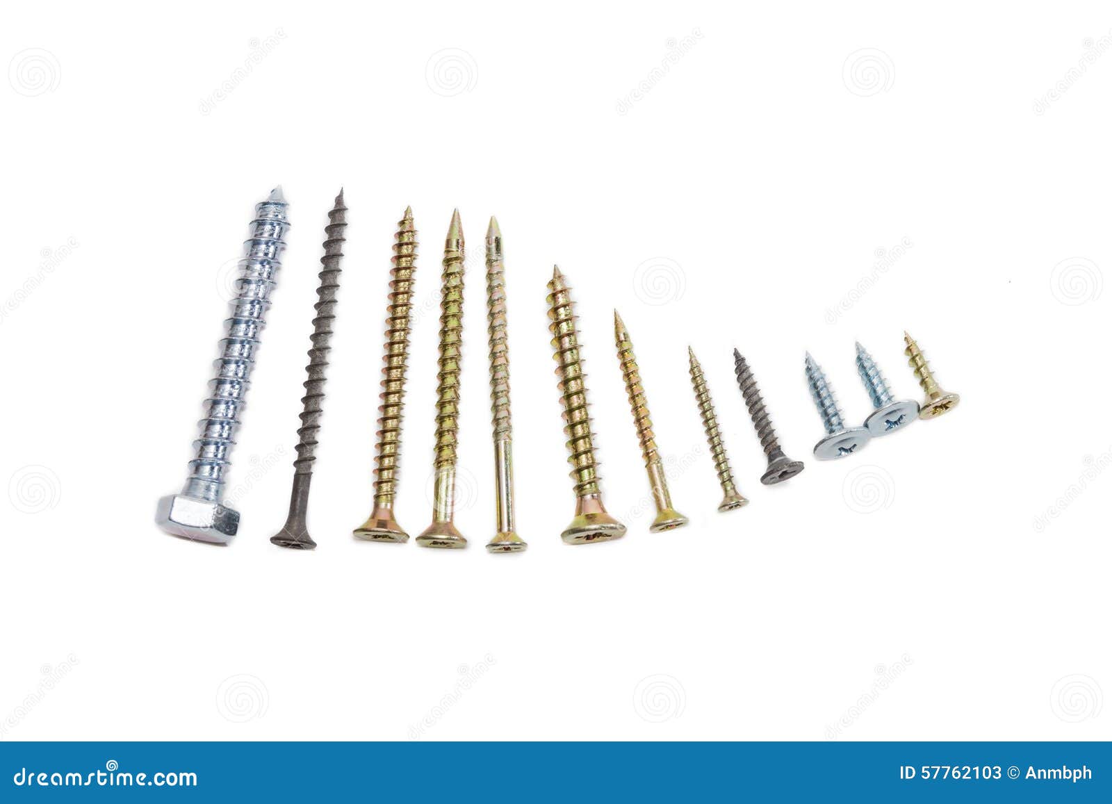 several wood screws different sizes, ,  and purpose