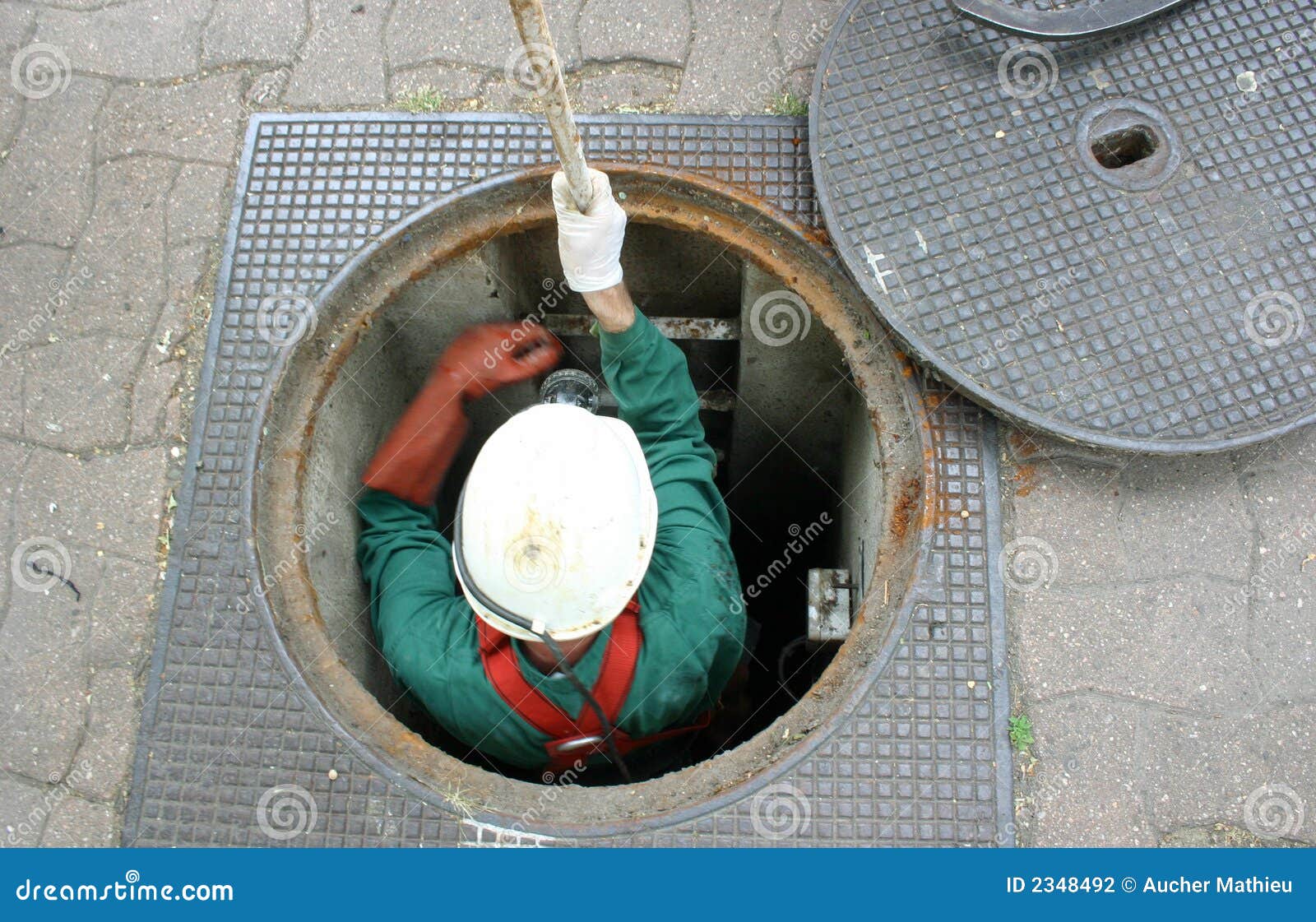 The sewerman stock photo. Image of network, site, work 2348492