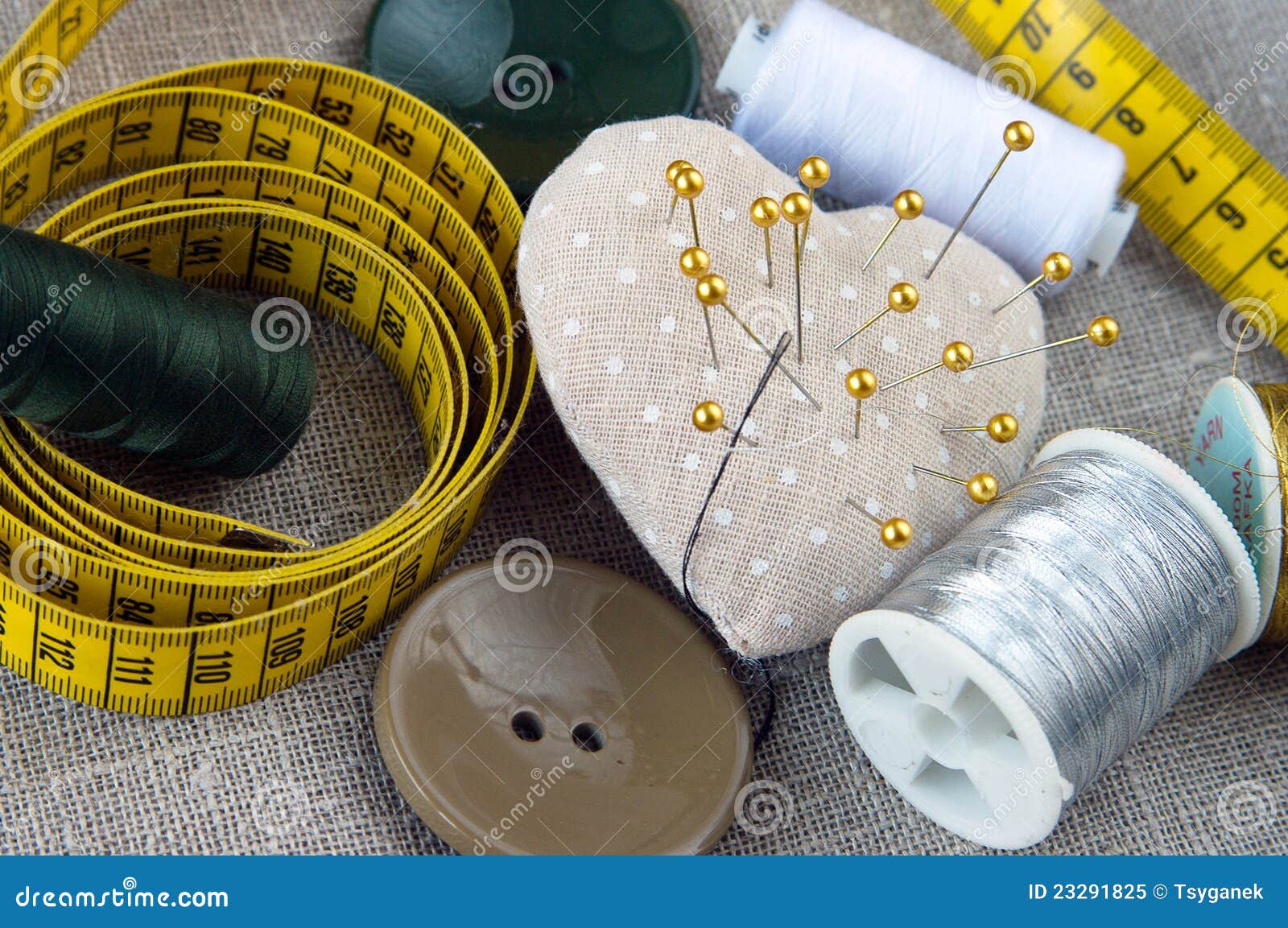 Sewing accessories stock image. Image of handicraft, needle 23291825