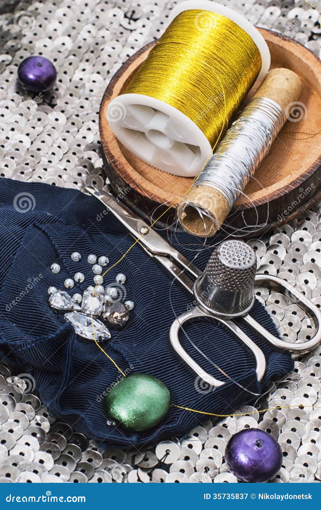 Sewing Accessories and Equipment Stock Image Image of button, cunning