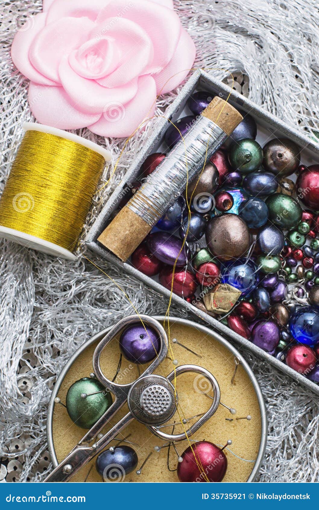 Sewing Accessories and Equipment Stock Image Image of sample