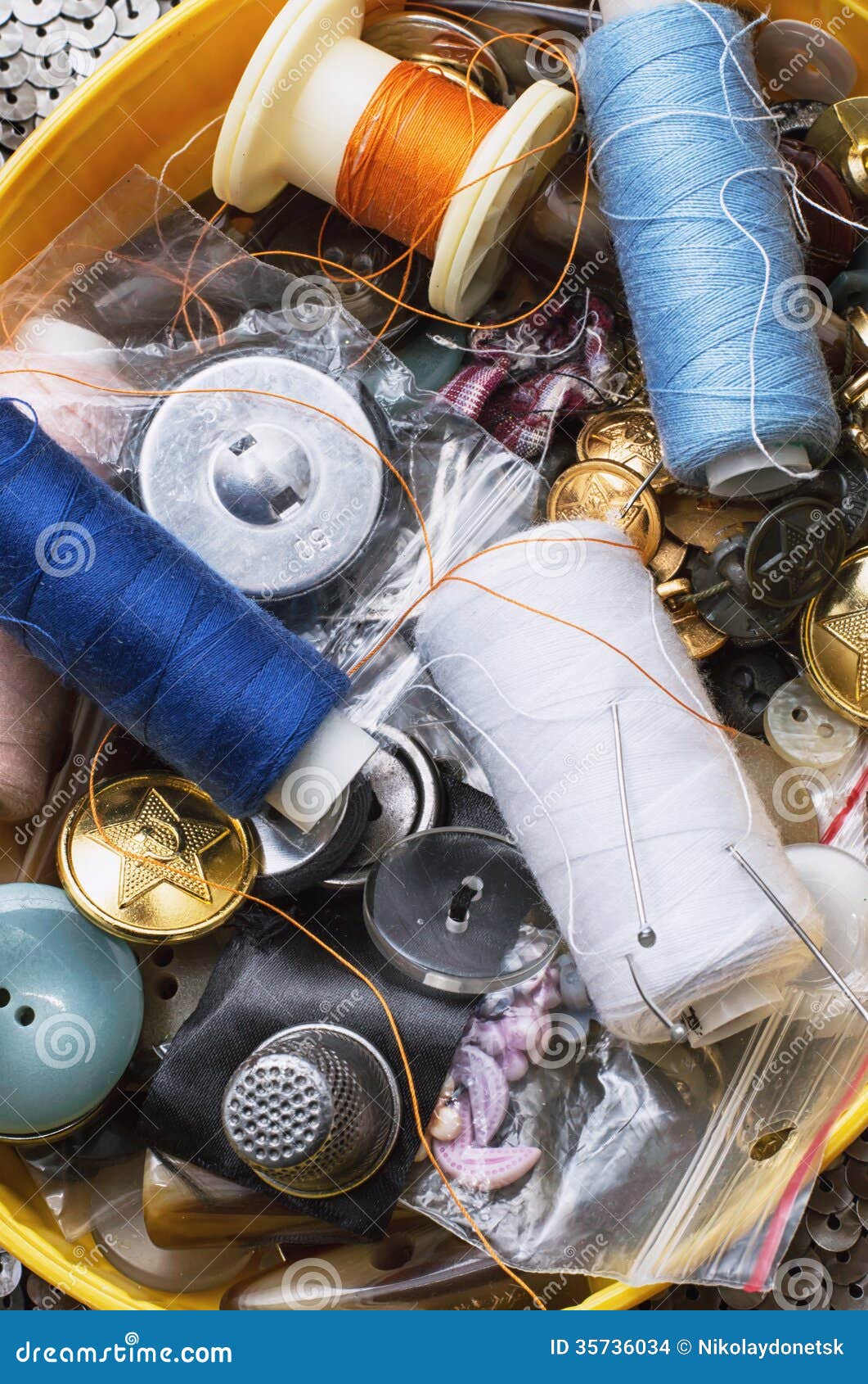 Sewing Accessories and Equipment Stock Photo Image of needle