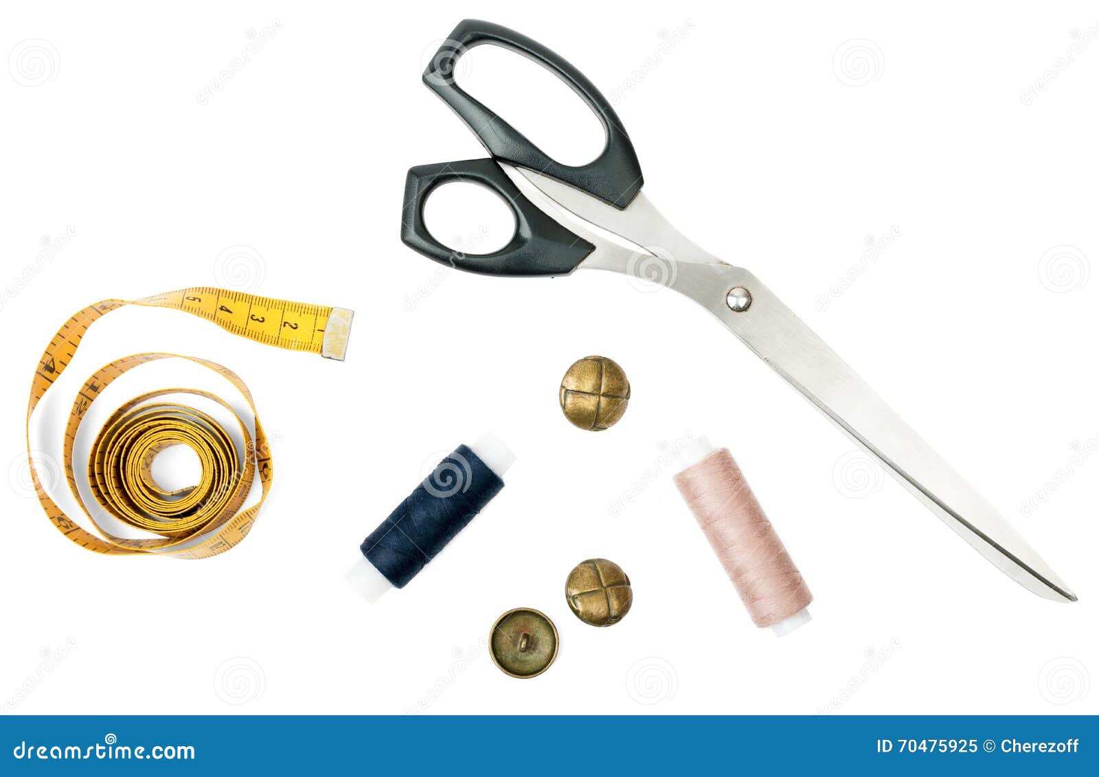 Sewing Accessories and Tape Measure Stock Image Image of sewing, tool