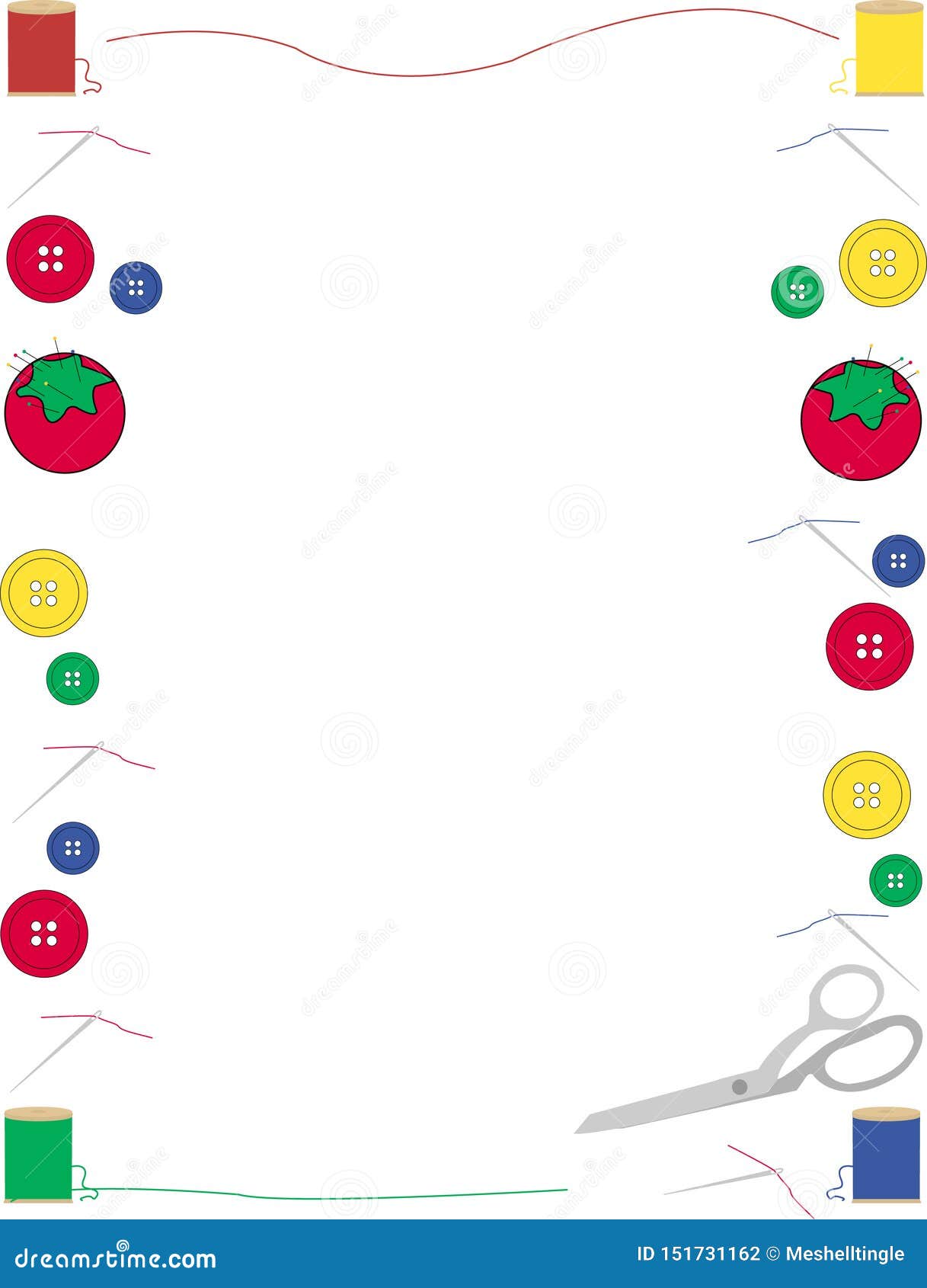 Sewing Border Vector Illustration 4635308