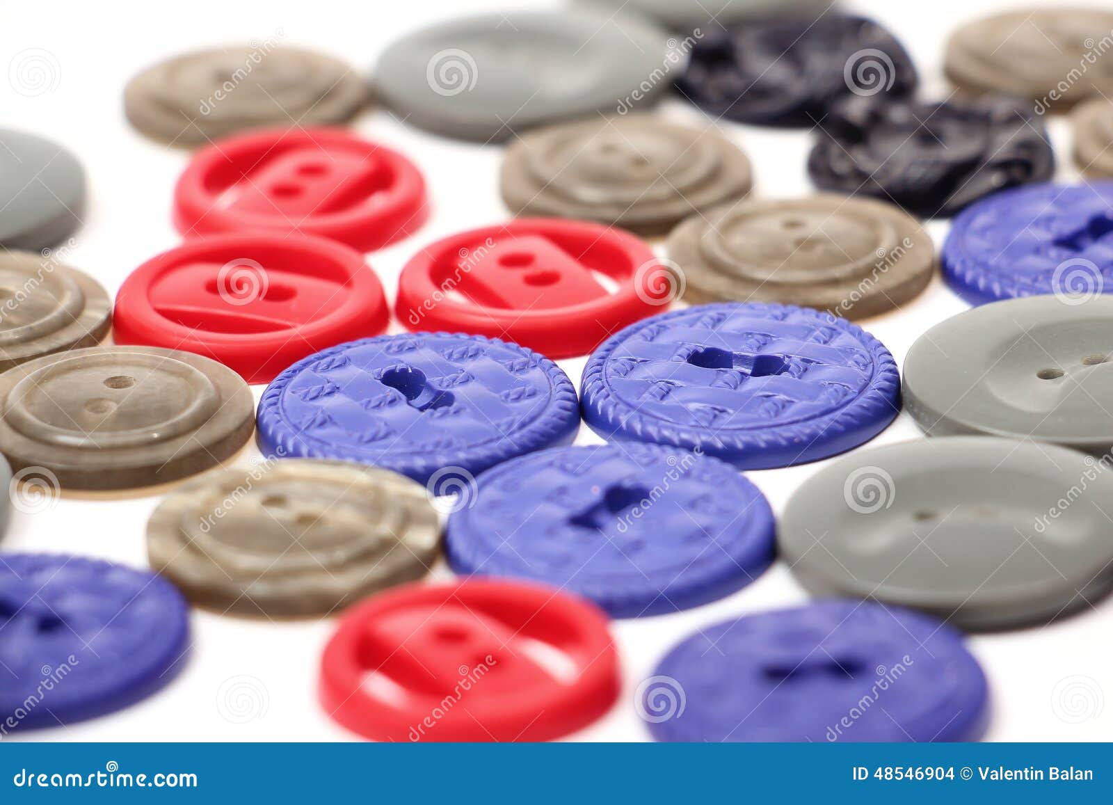 Sewing buttons stock photo. Image of isolated, plastic 48546904