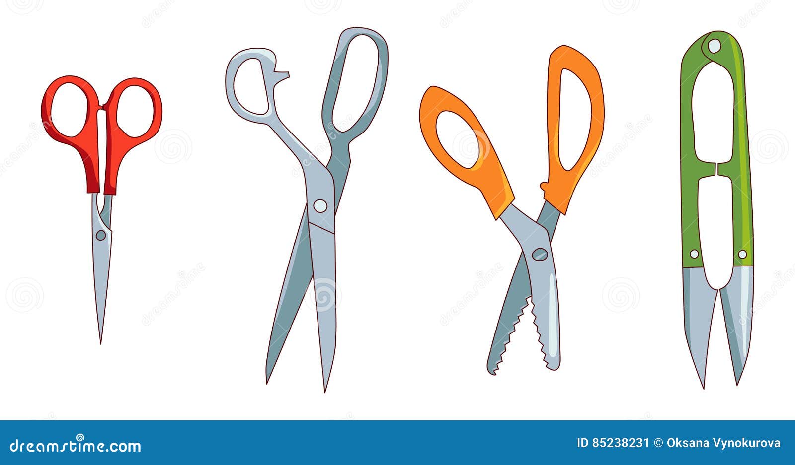 Sewing cutting tools stock vector. Illustration of fabric - 85238231