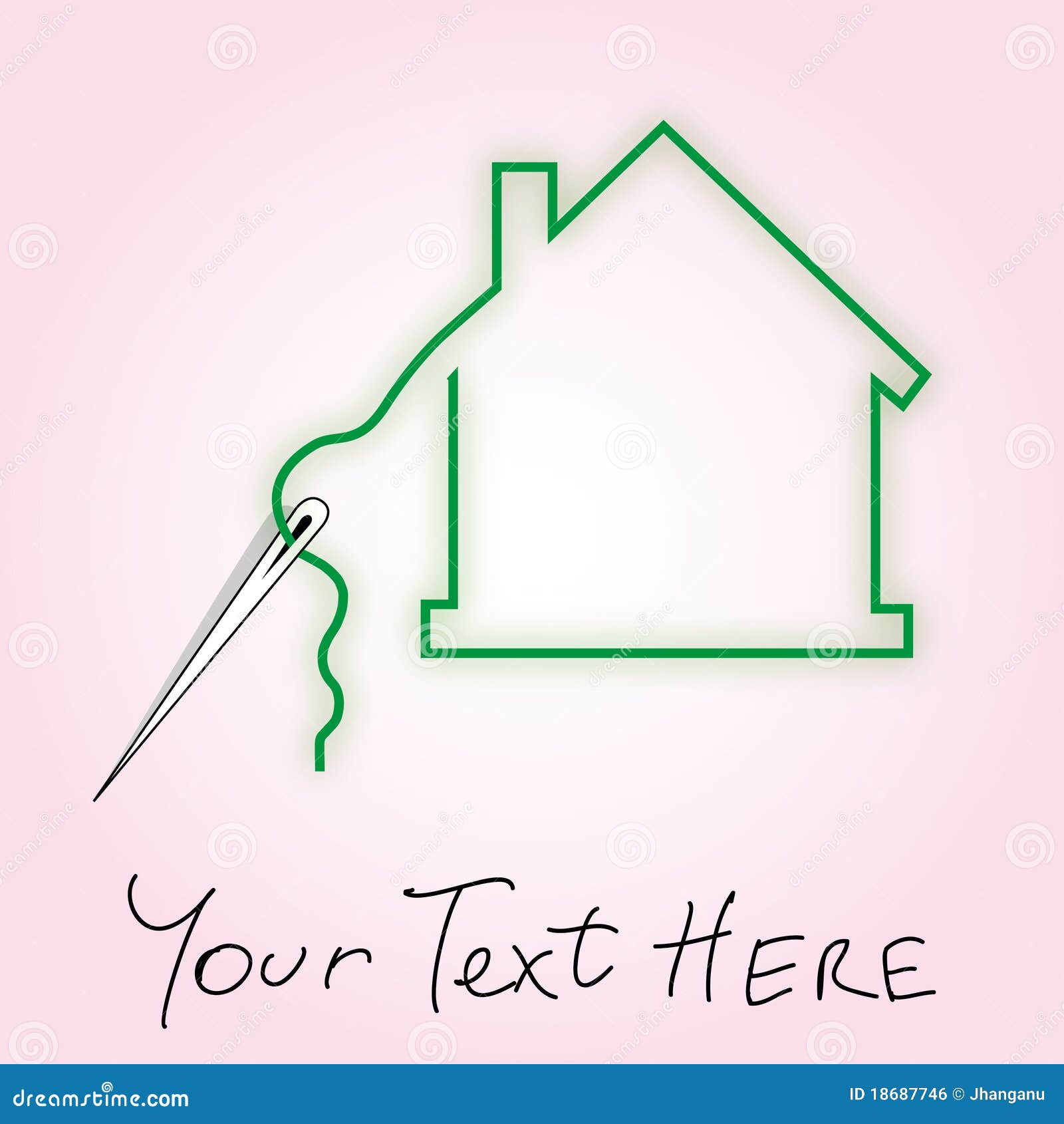 Sewing dream house stock vector. Illustration of exterior 18687746