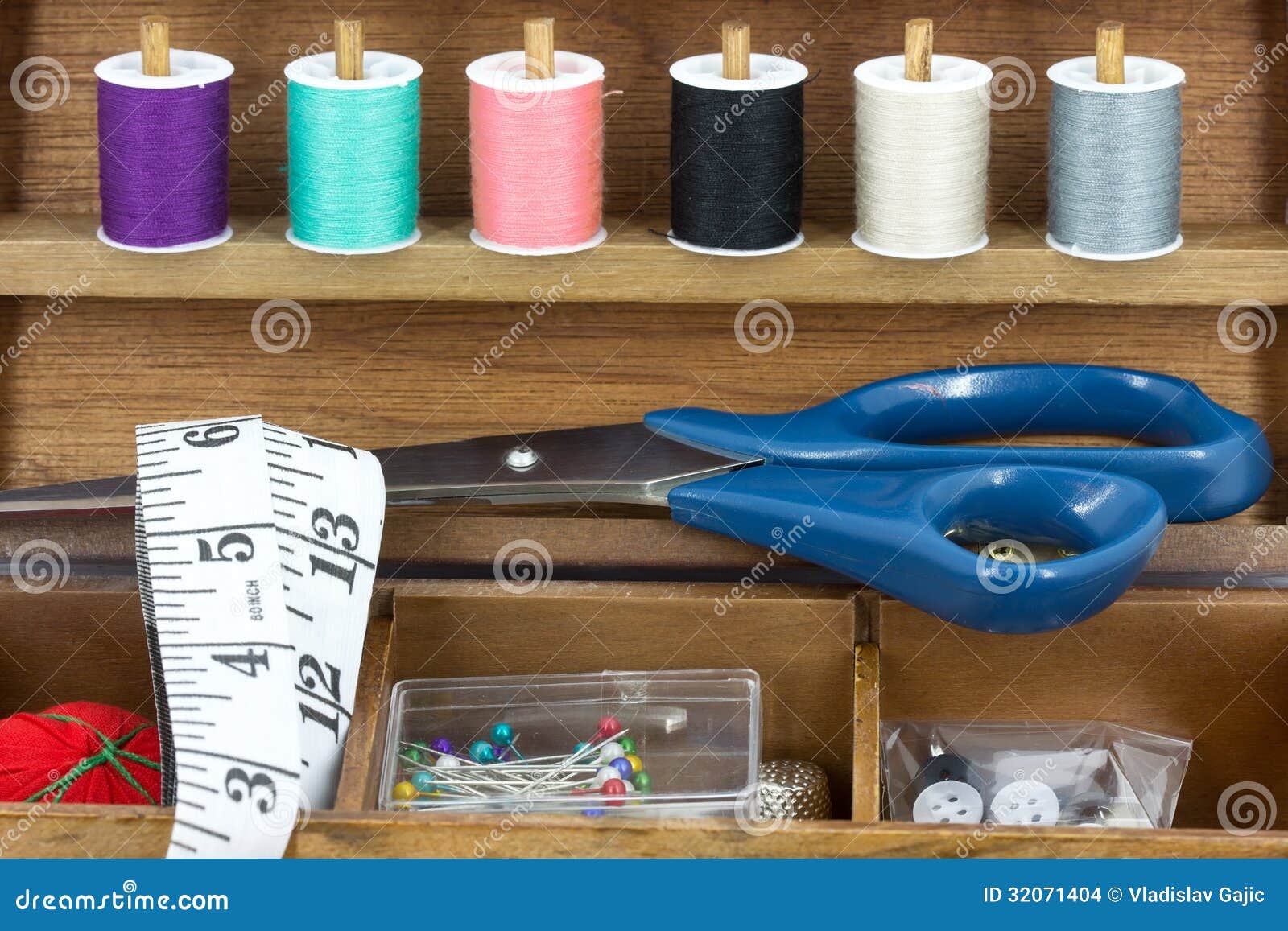 Sewing equipment stock photo. Image of background, needle 32071404