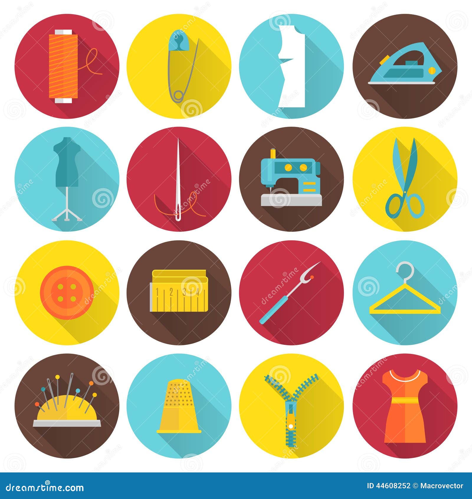 Sewing Equipment Icons stock vector. Illustration of computer - 44608252