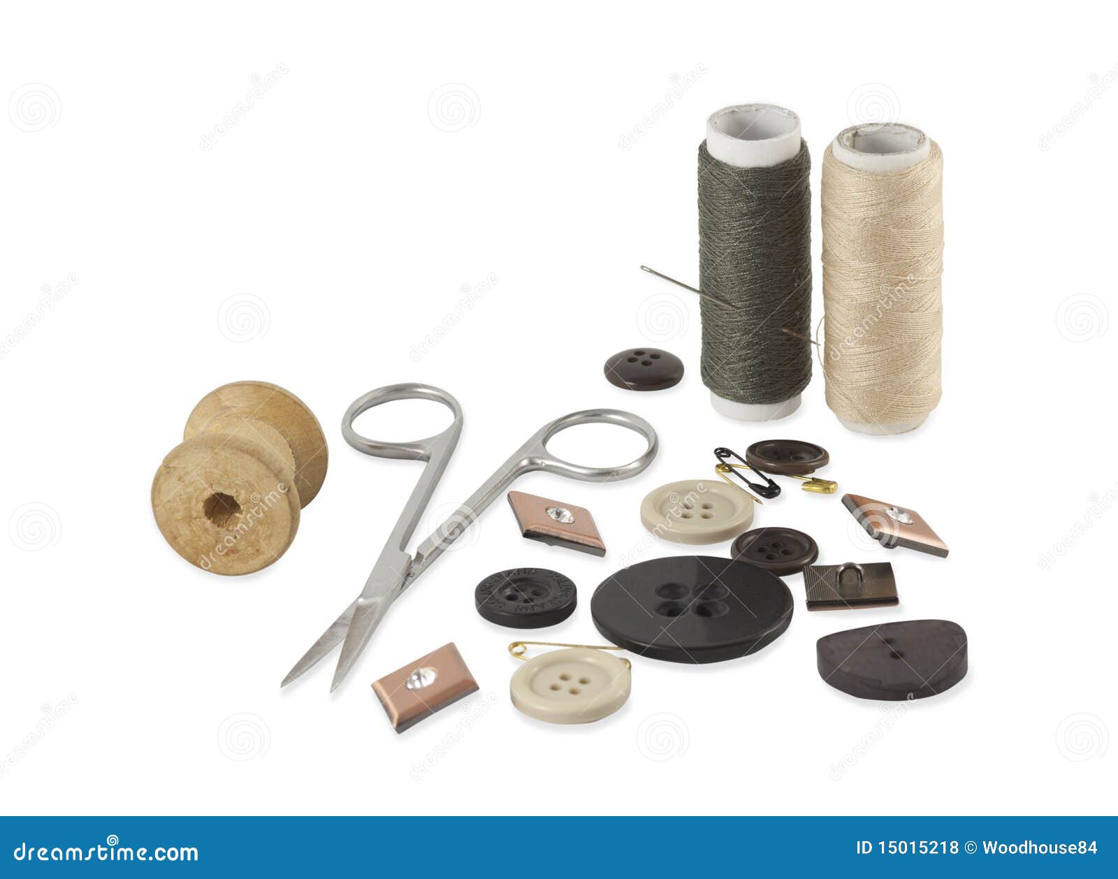Sewing kit stock photo. Image of background, tape, threads 15015218